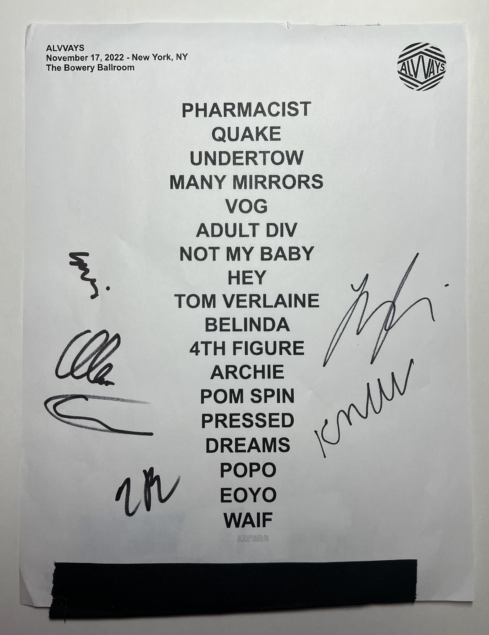 Alvvays @ Bowery Ballroom NYC 11/17/22