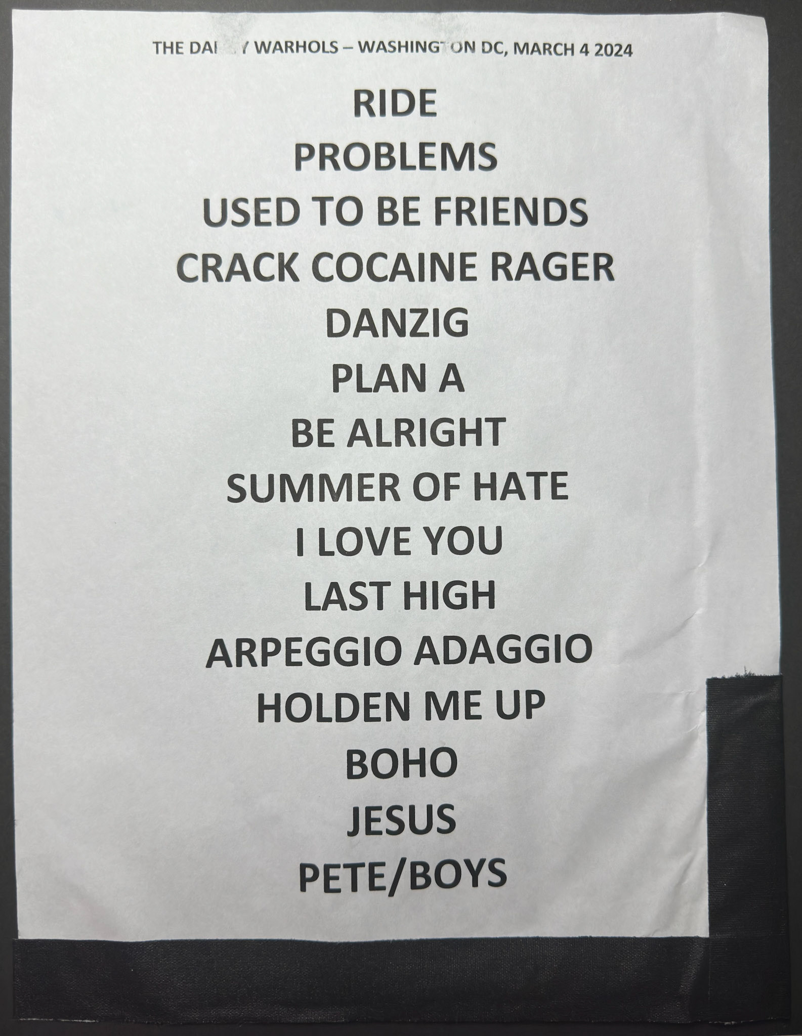 the Dandy Warhols @ 9:30 Club DC 3/4/24