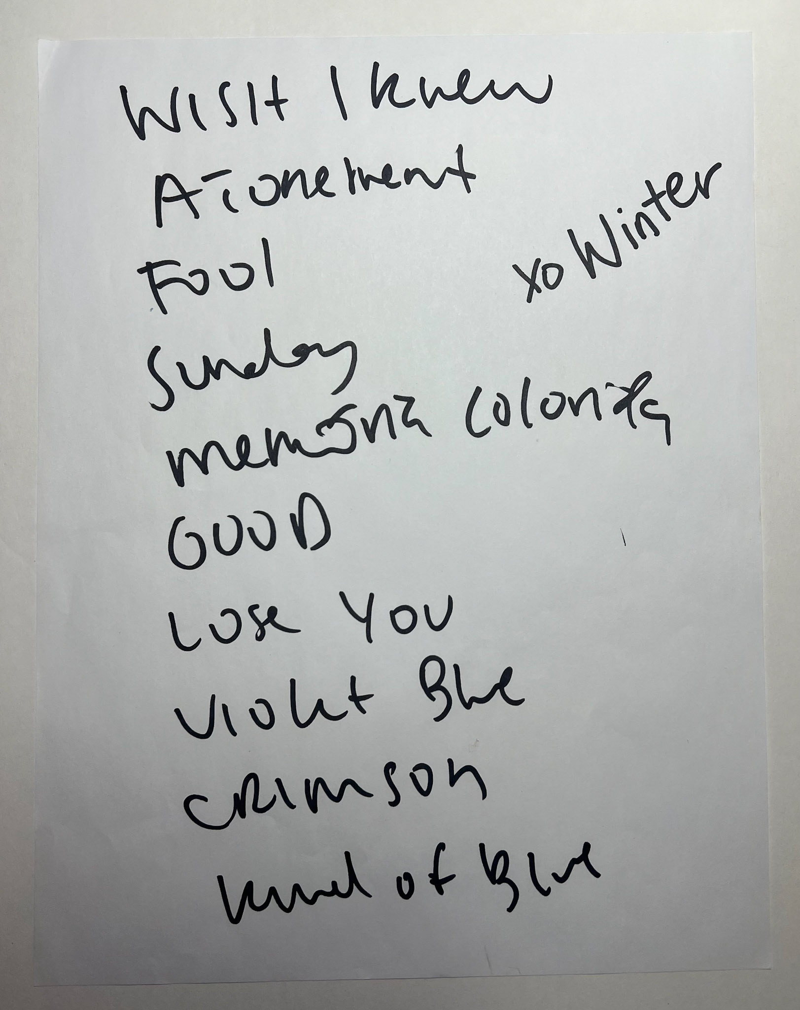 Winter @ Baby's All Right NYC 11/4/22