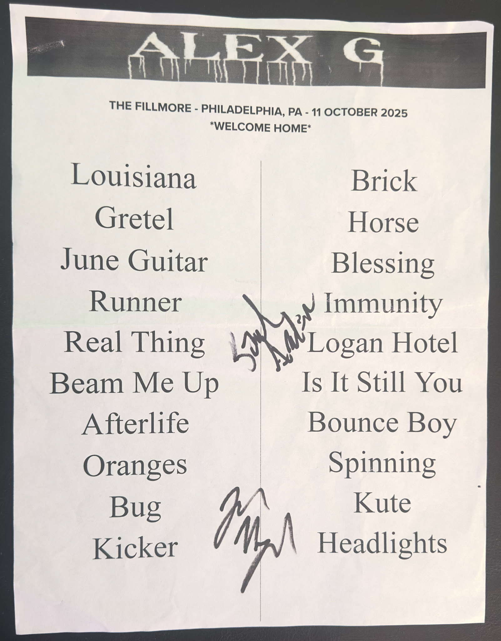 Alex G @ the Fillmore 10/12/25
