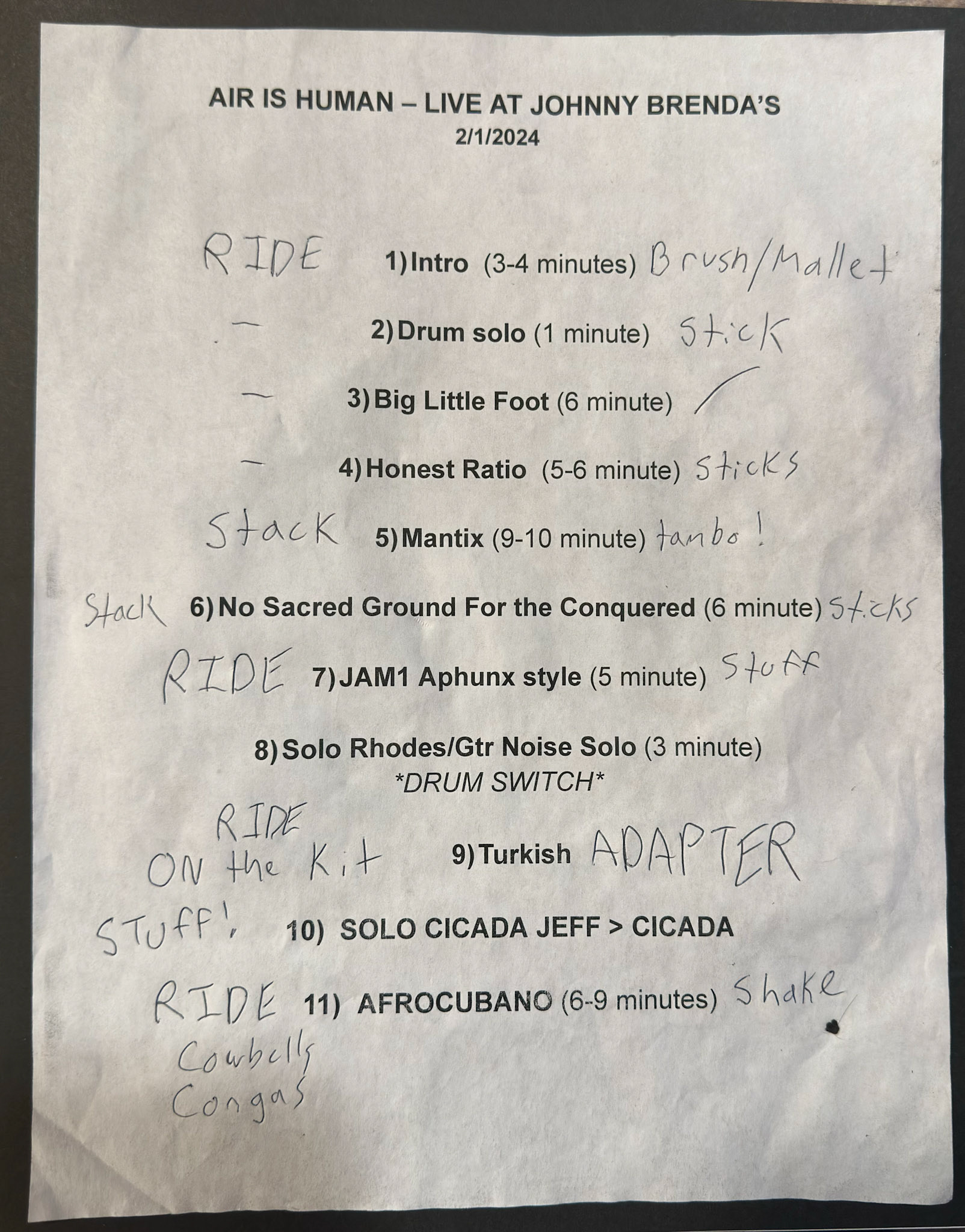 Air Is Human @ Johnny Brenda's 2/1/24