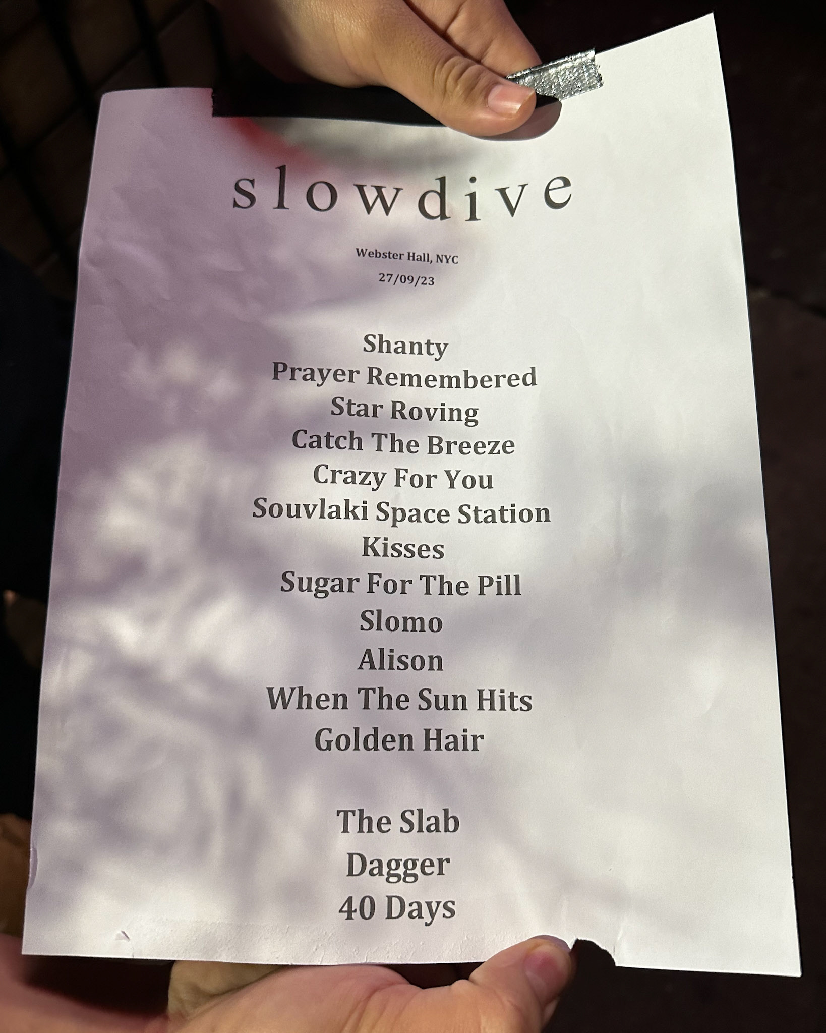 Slowdive @ Webster Hall NYC 9/27/23