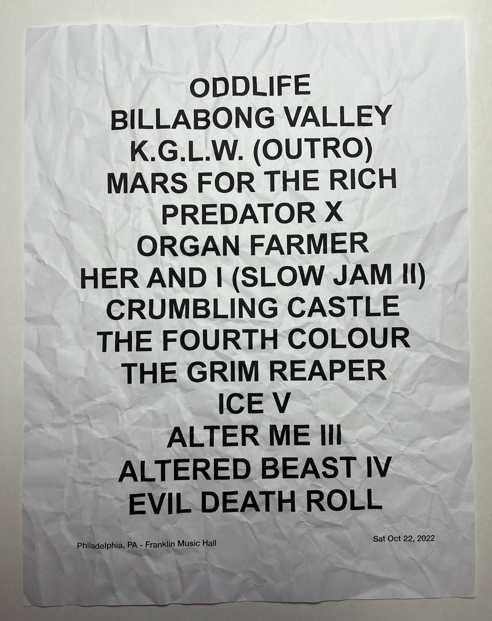 King Gizzard &amp; the Lizard Wizard @ the Electric Factory 10/22/22