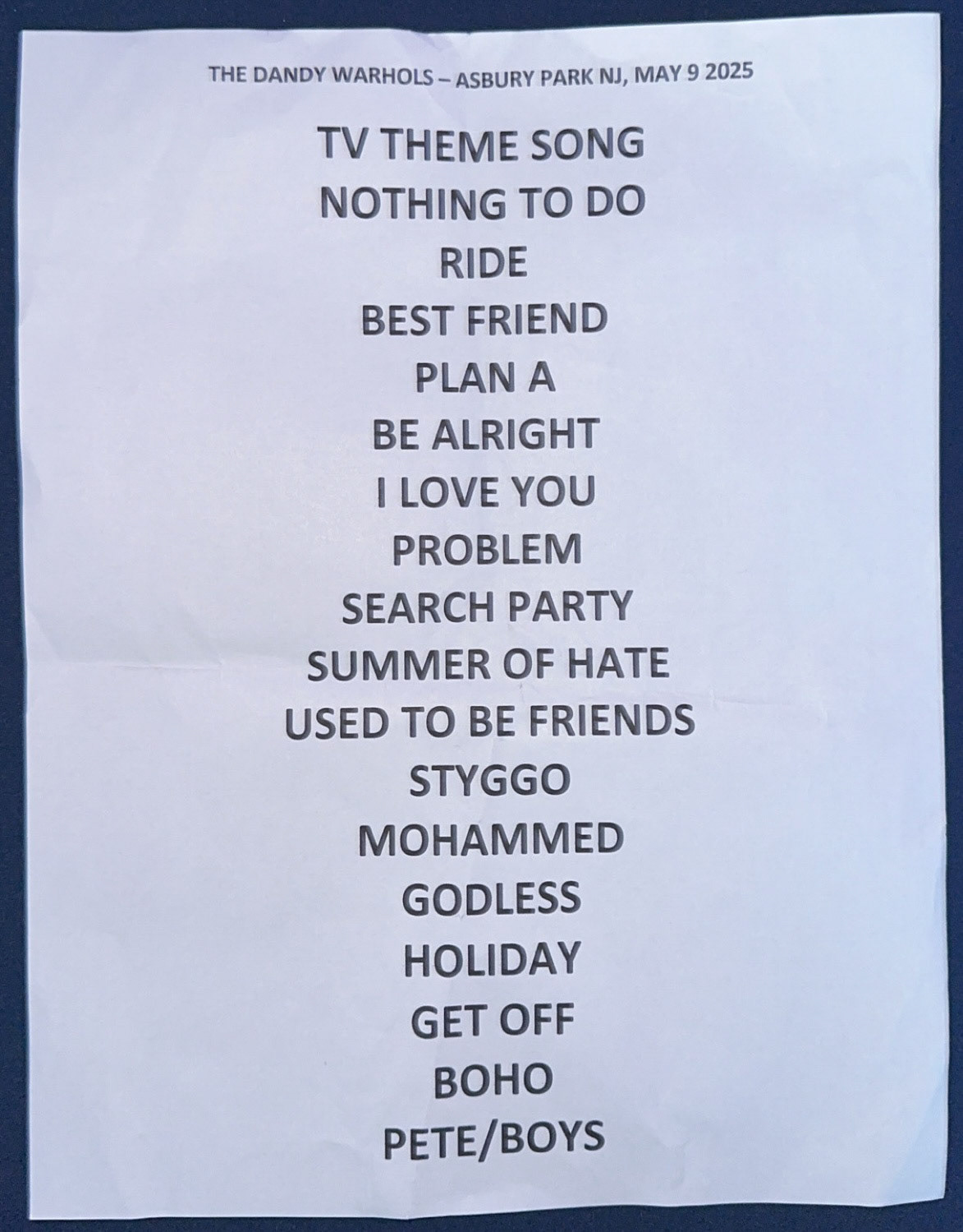 the Dandy Warhols @ the Stone Pony 5/9/25