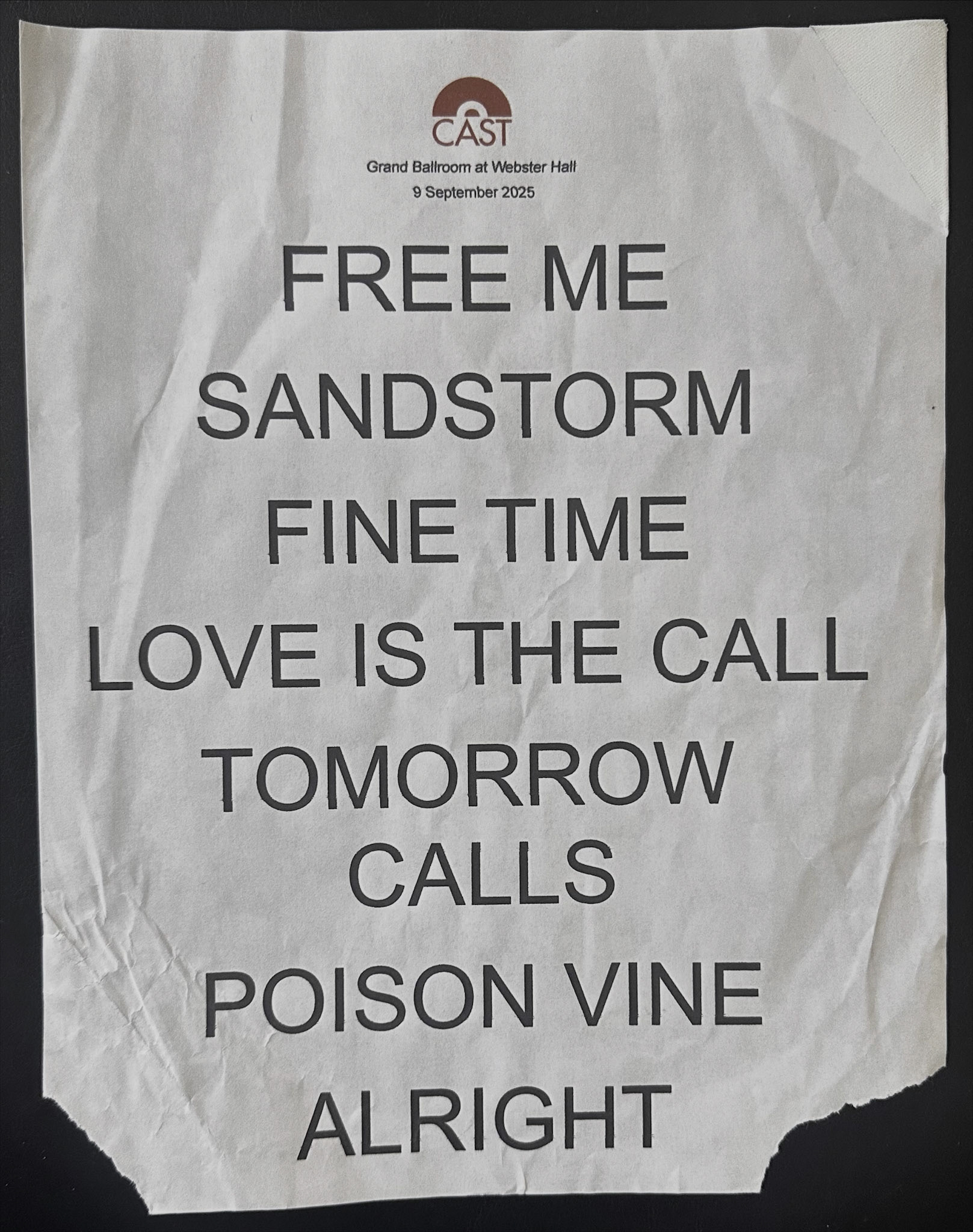 Cast @ Union Transfer 9/10/25