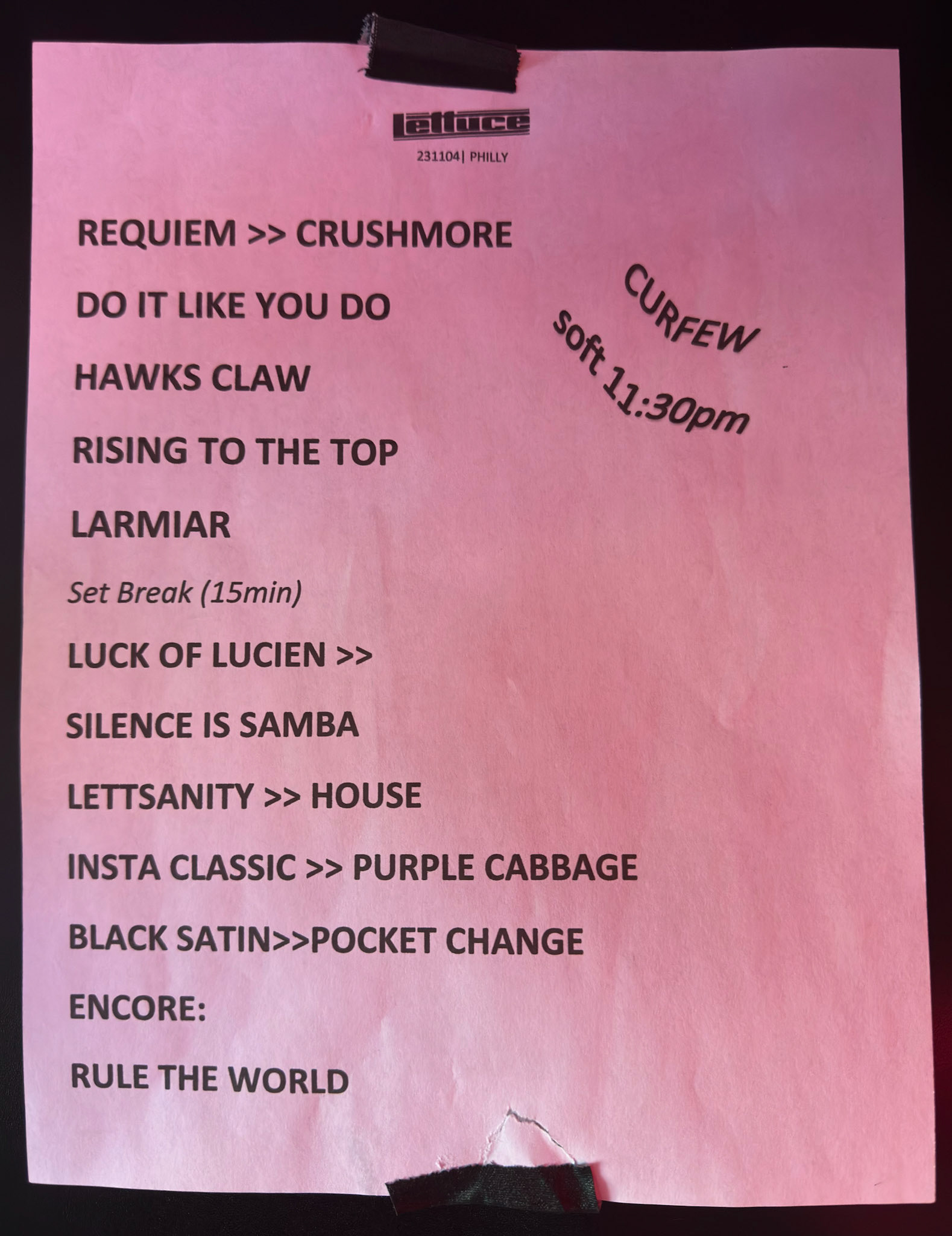 Lettuce @ Brooklyn Bowl Philly 11/4/23