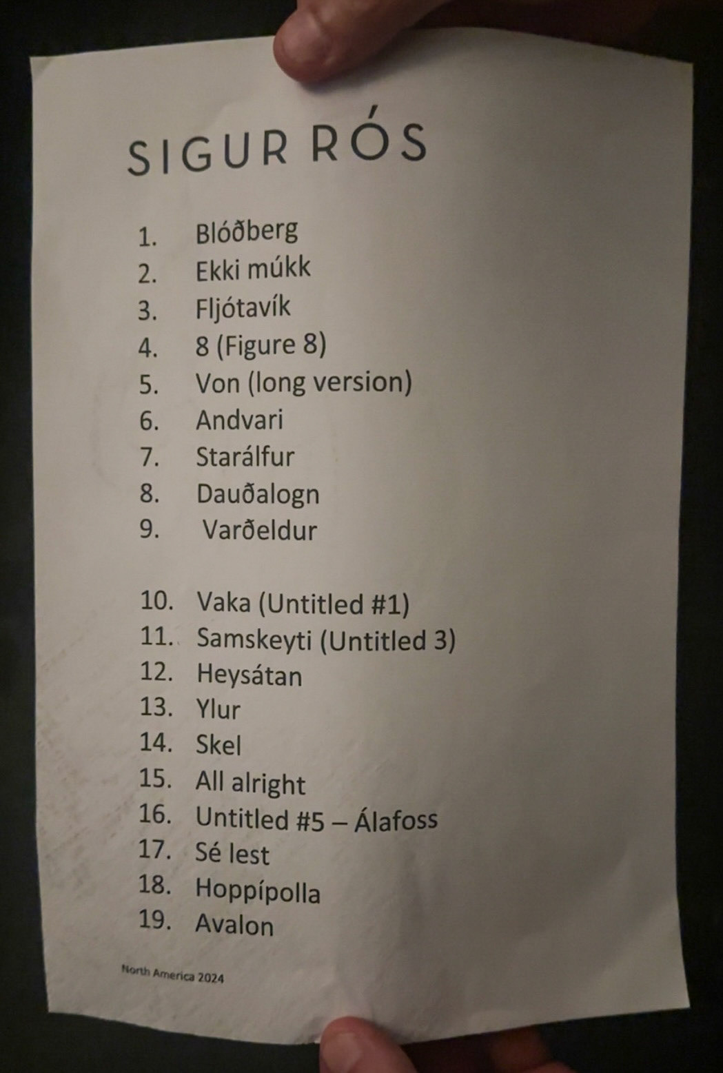 Sigur Ros @ the Met 9/24/24