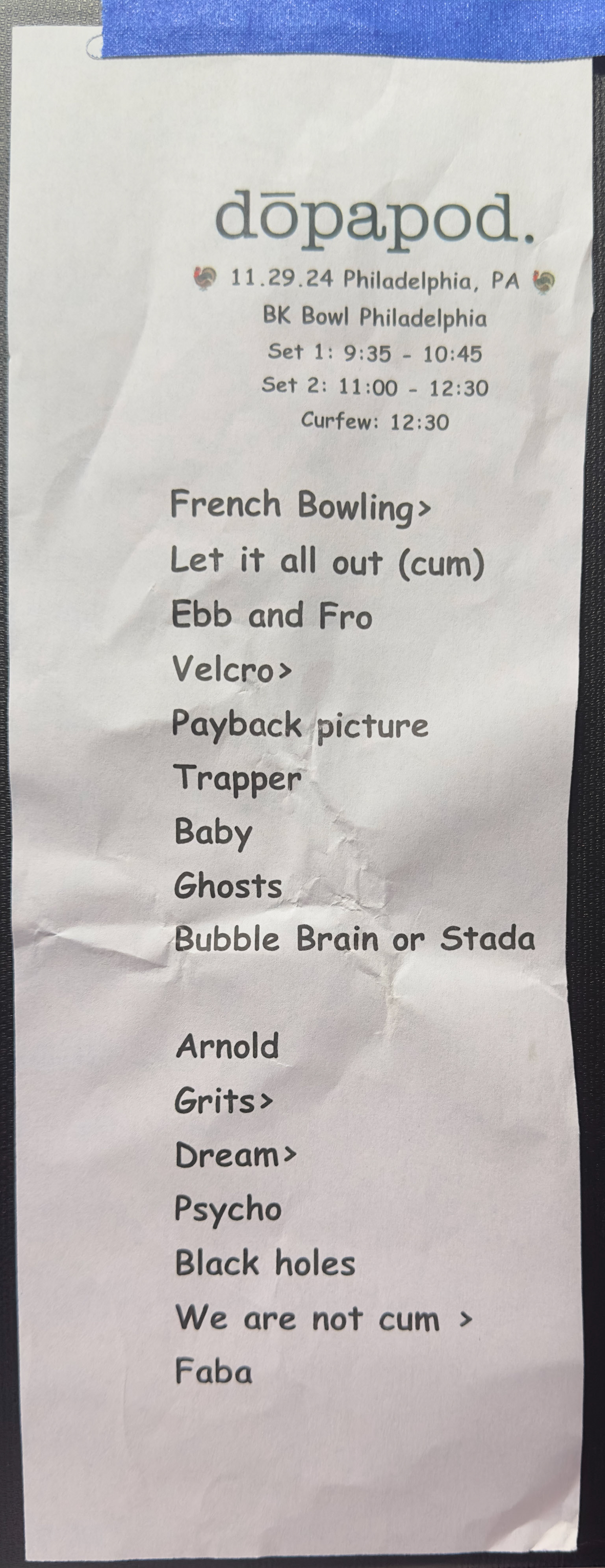 Dopapod @ Brooklyn Bowl Philly 11/29/24