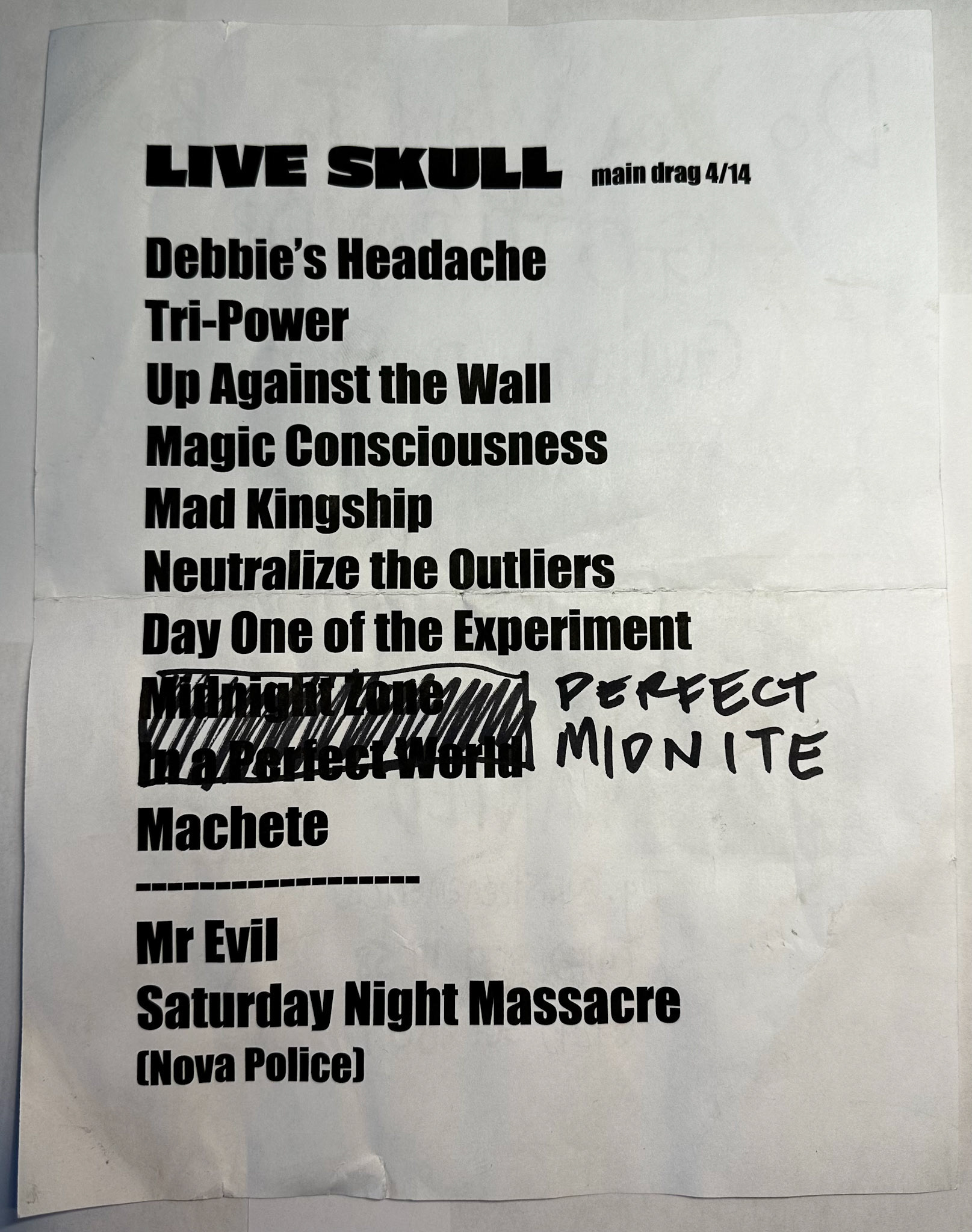 Live Skull @ Kung Fu Necktie 4/15/23