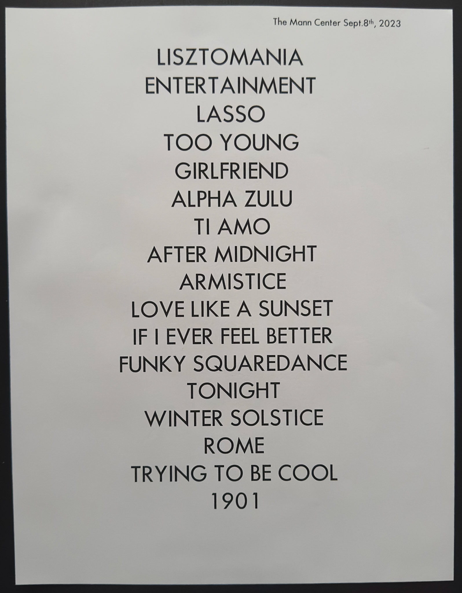 Phoenix @ the Mann 9/8/23