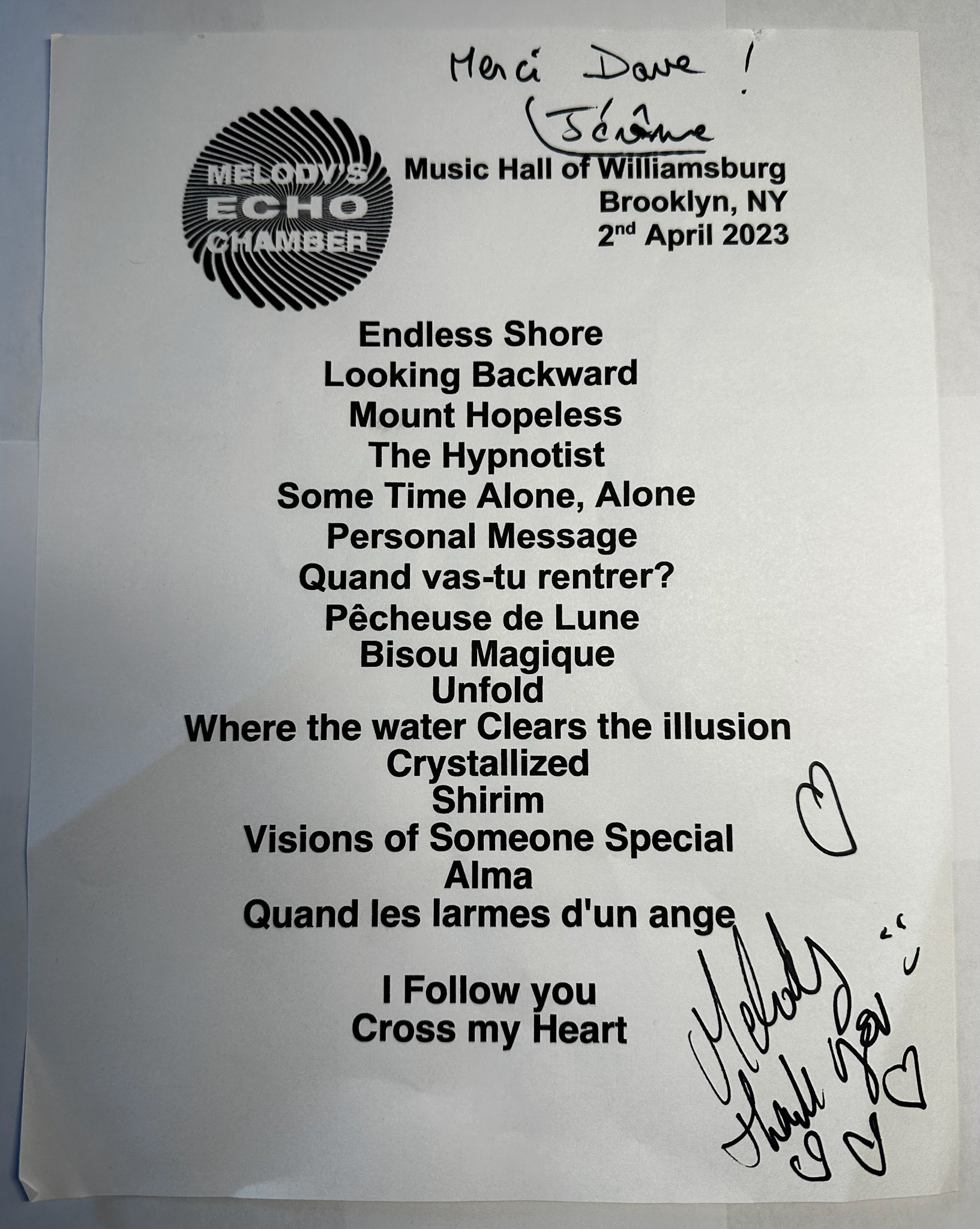 Melody's Echo Chamber @ Music Hall of Williamsburg NYC 4/2/23