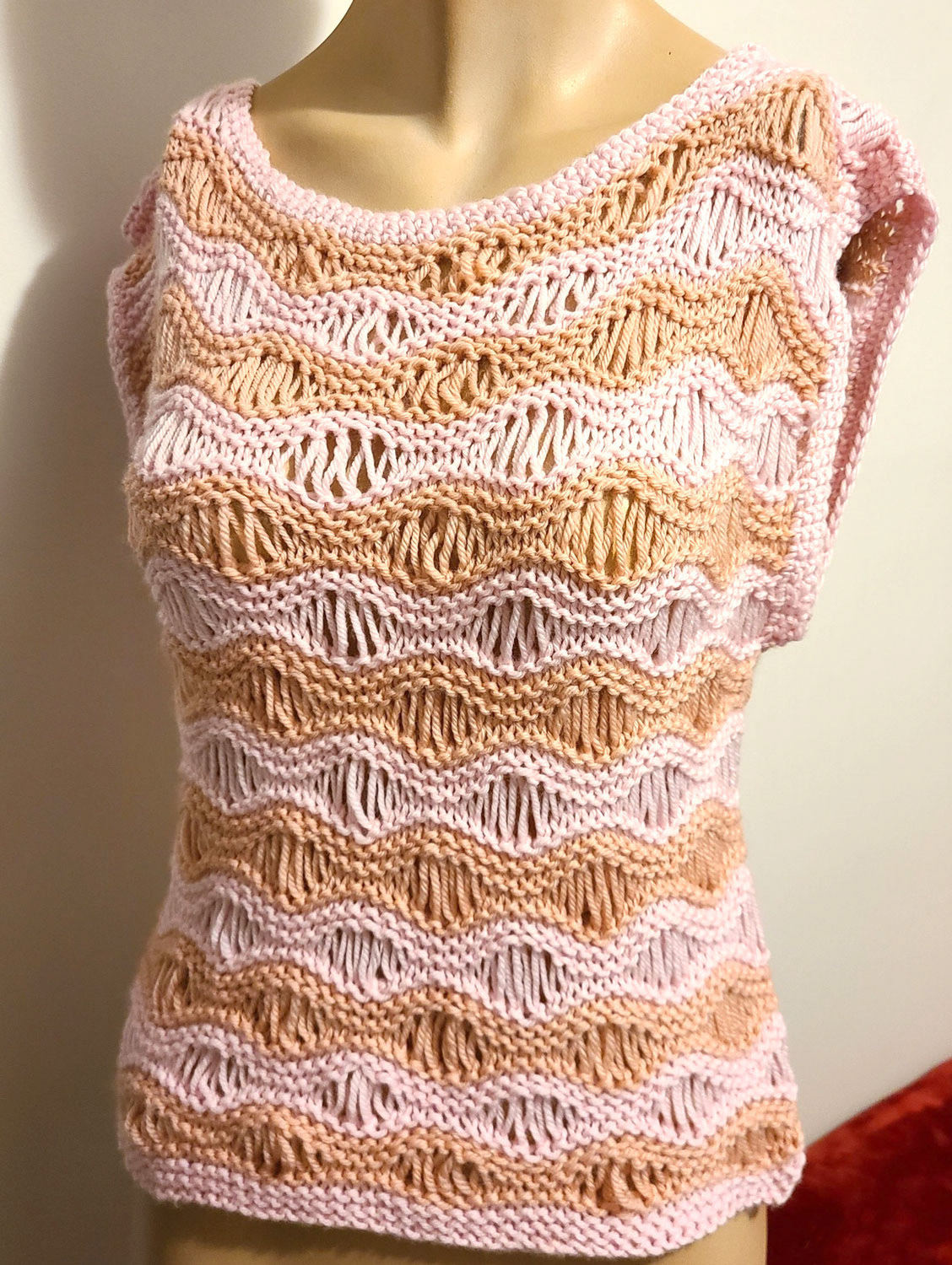 $45, 10 ply BWM Cotton Slipover size 8