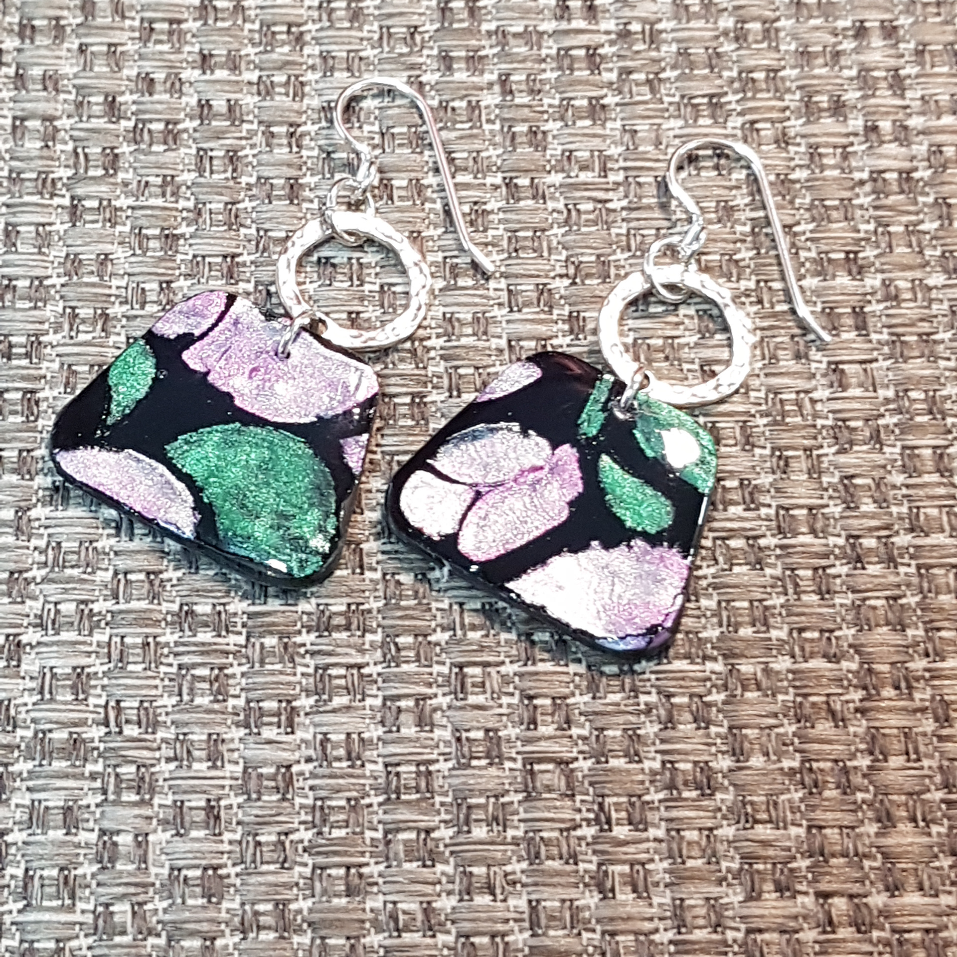 Hand Painted, Sterling Silver Findings