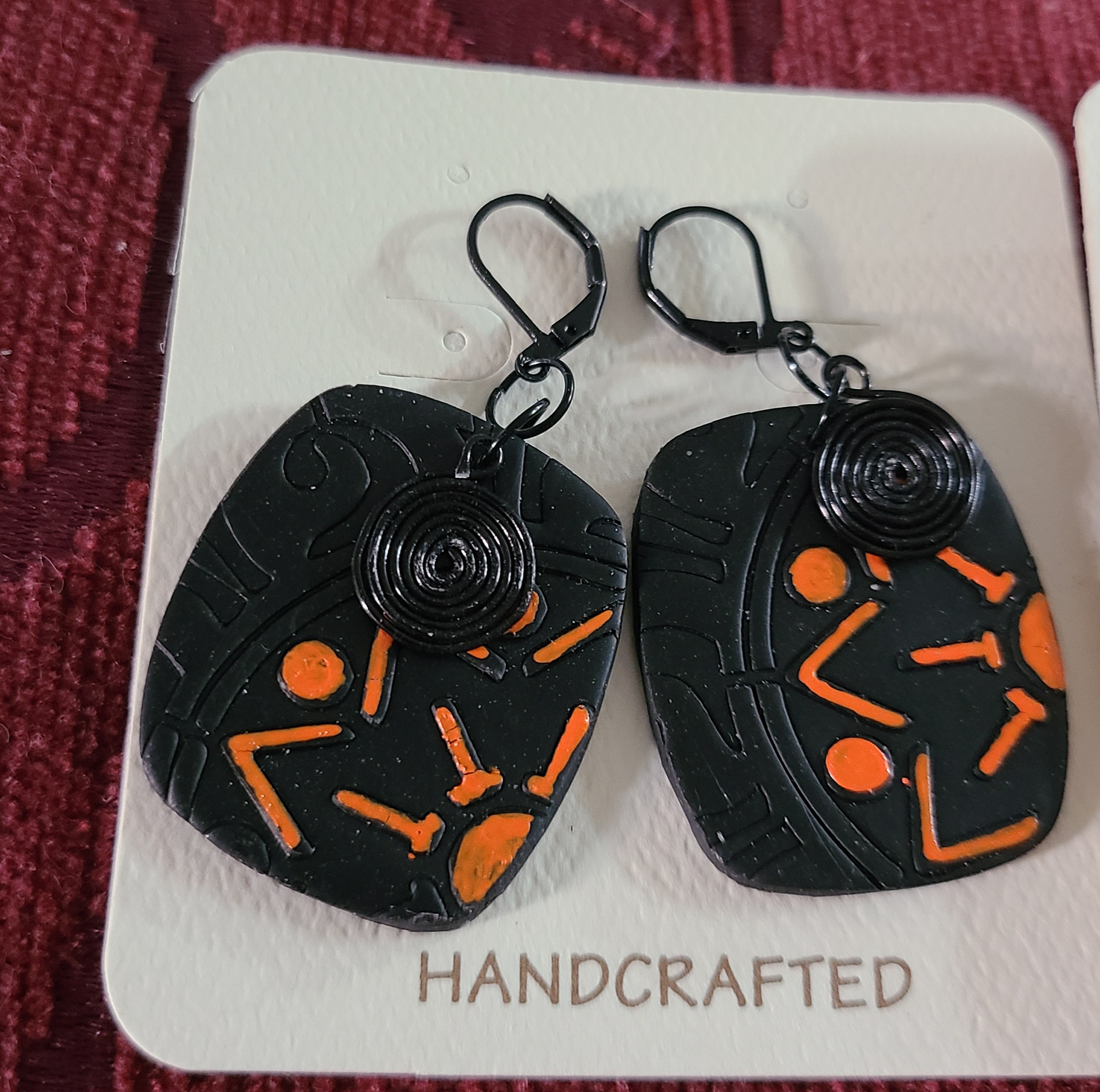 $30 - Polymer clay textured and hand painted
