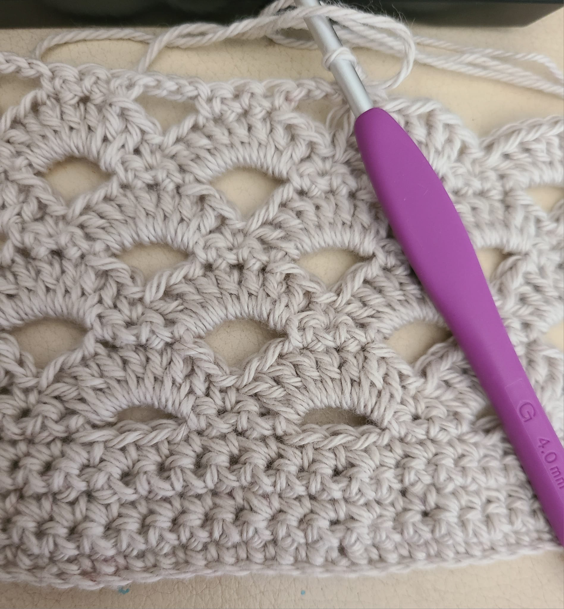 Start of a top in 8ply BWM cotton Arcade Stitch