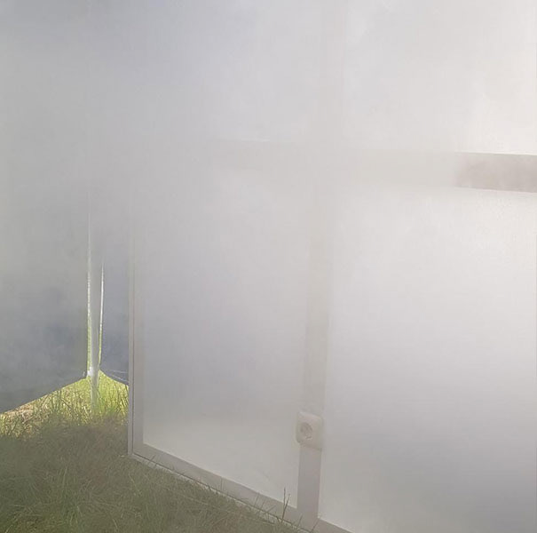 smoke development tent