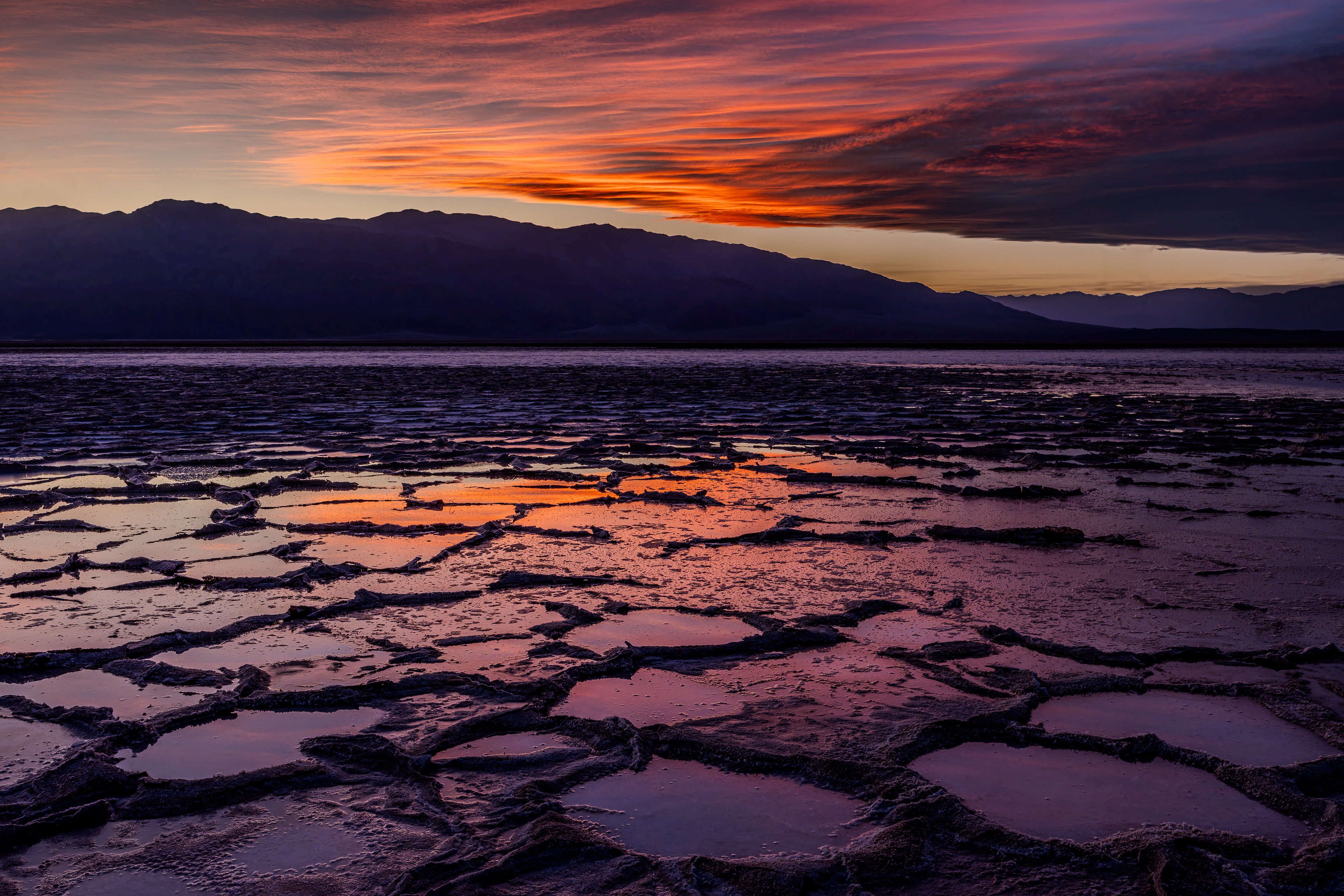 Salt Hexagons at Dusk