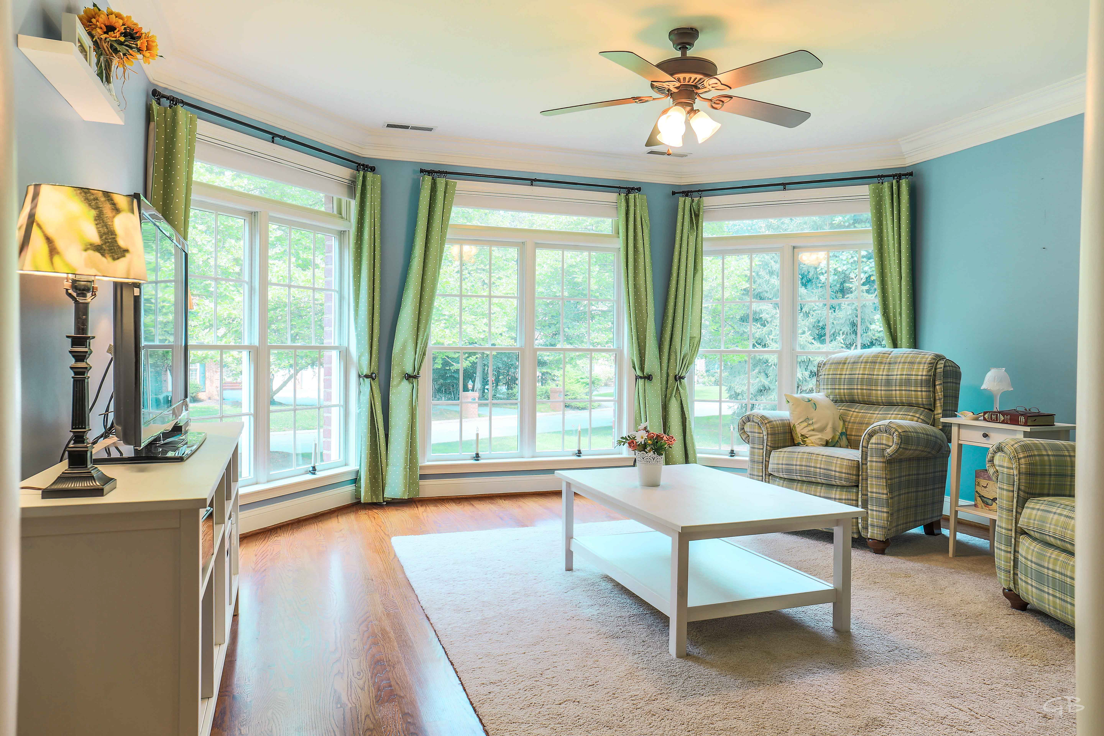Overhead Light Fills the Room