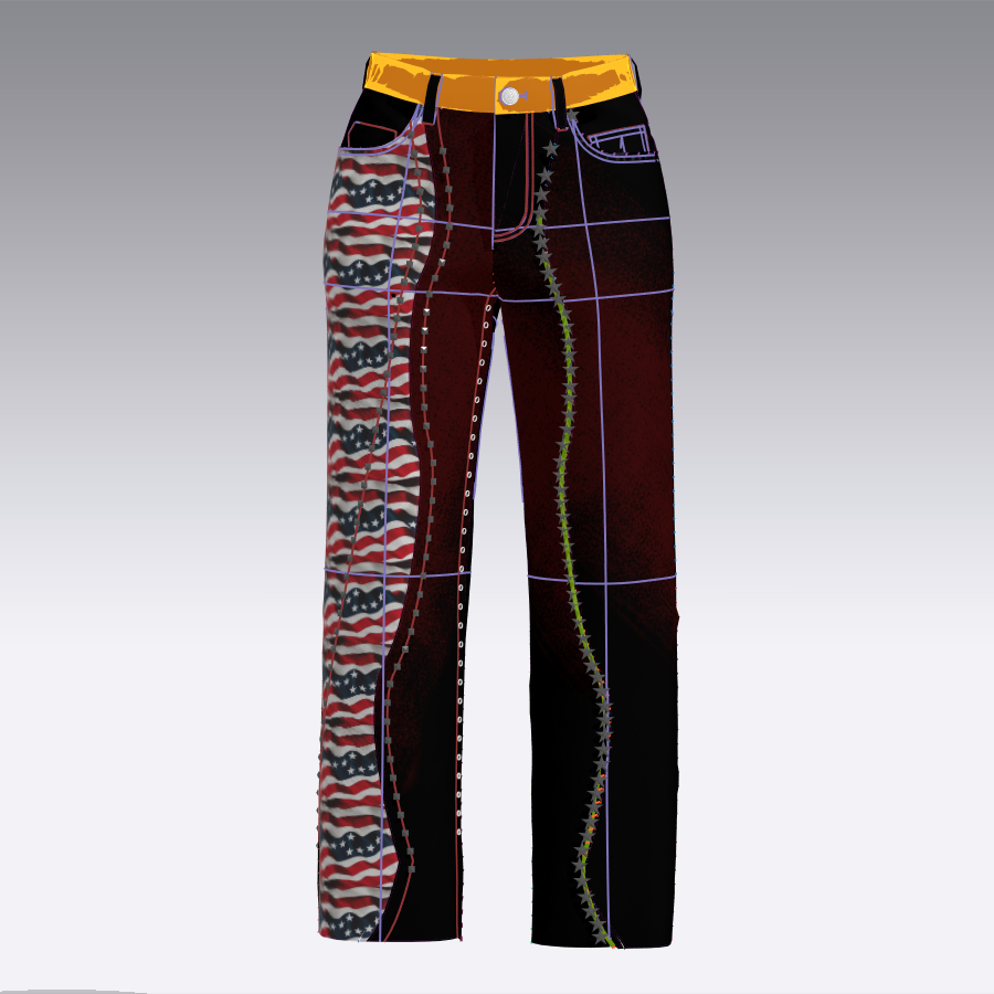 Clo3D"I love my country" Pants 2024