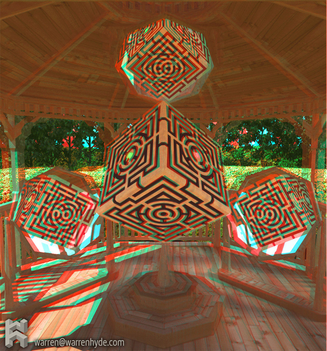 Cube Maze Anaglyph