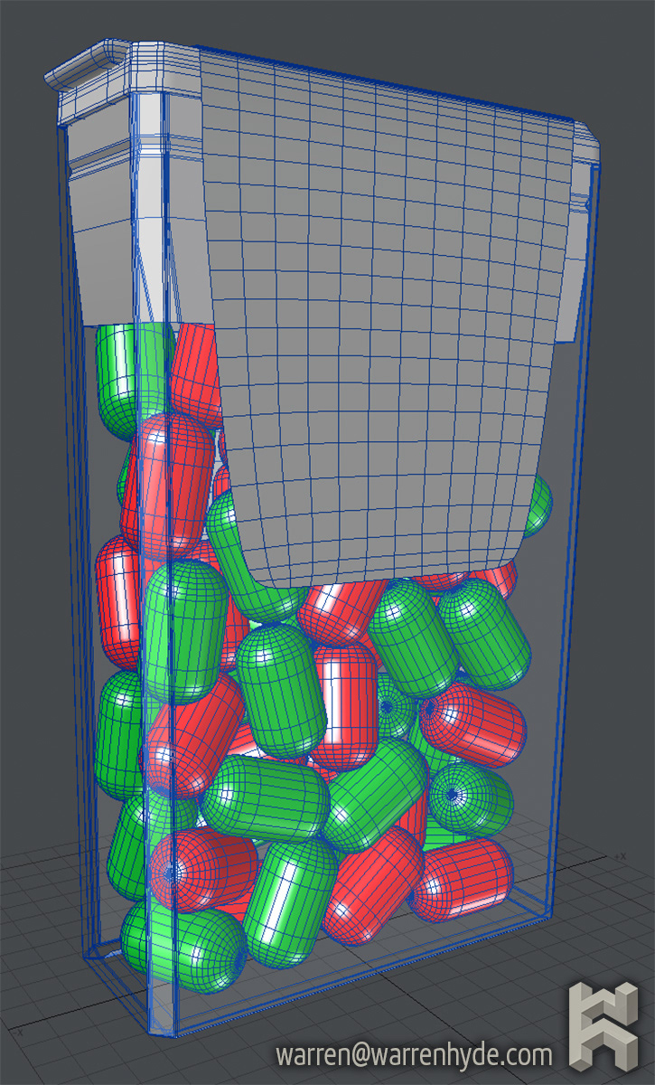 Tic Tac T50 3D Perspective Wireframe