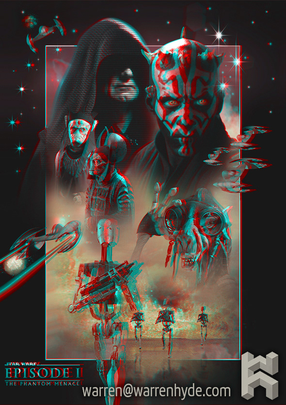 Star Wars Episode I Poster Anaglyph