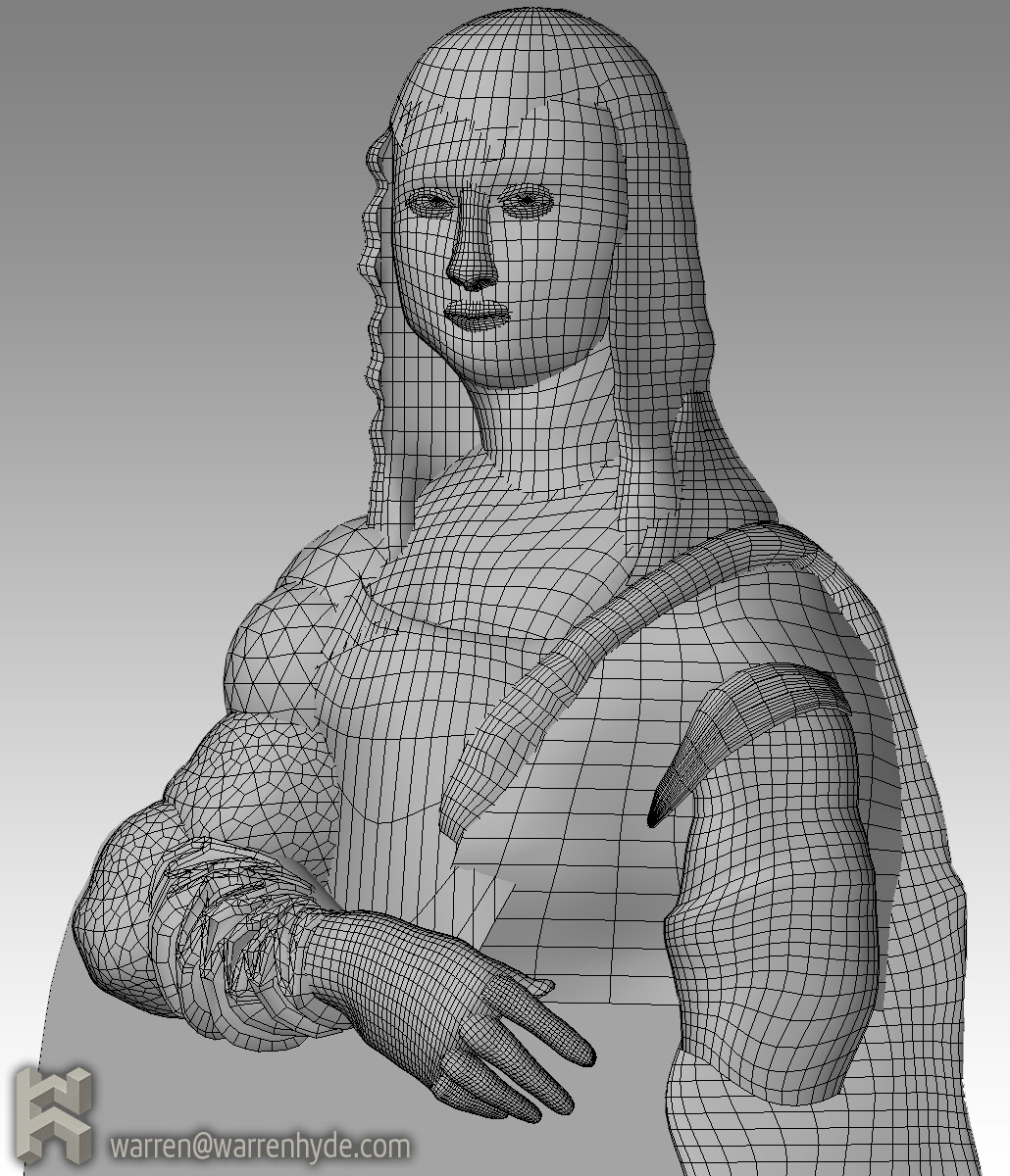 Mona Lisa Wireframe Shade