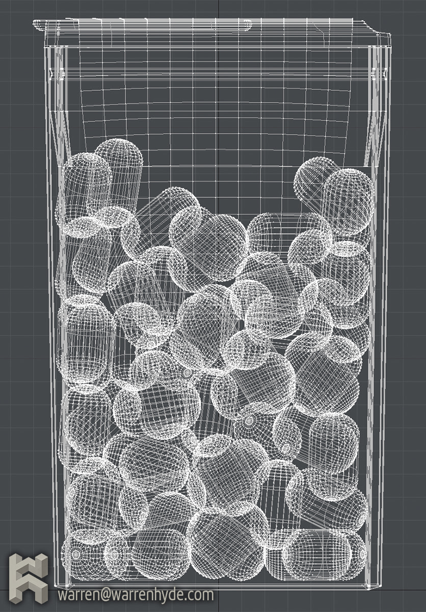 Tic Tac T50 3D Wireframe