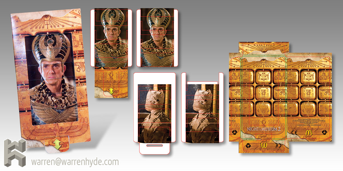 Night at the Museum Slider - complex dielines