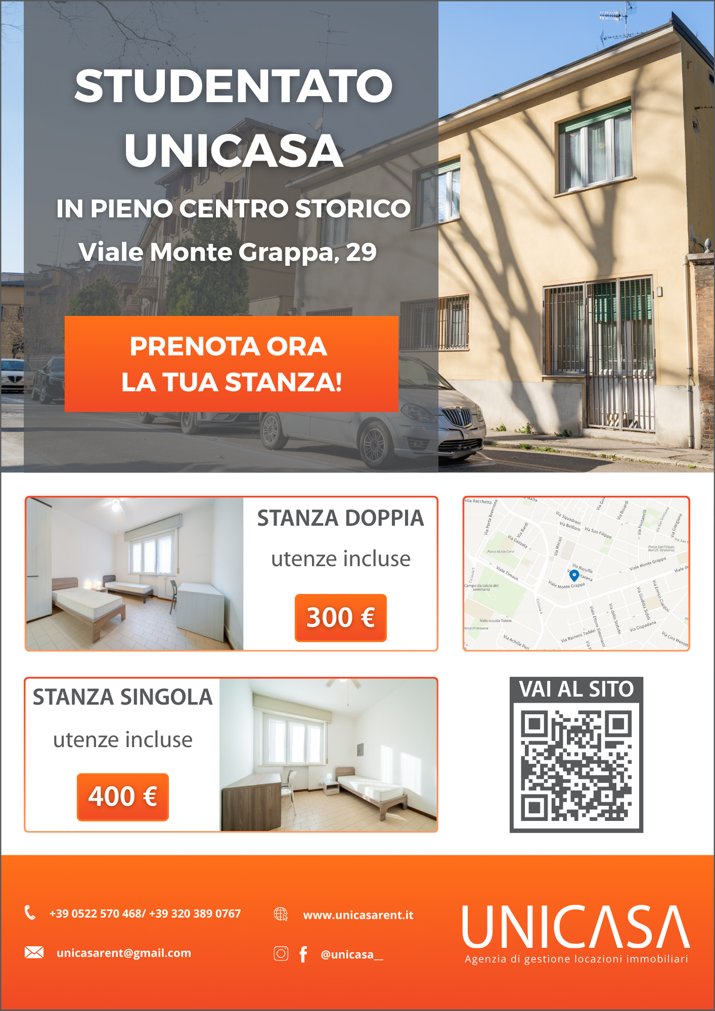 Manifesto promozionale dormitorio UNICASA