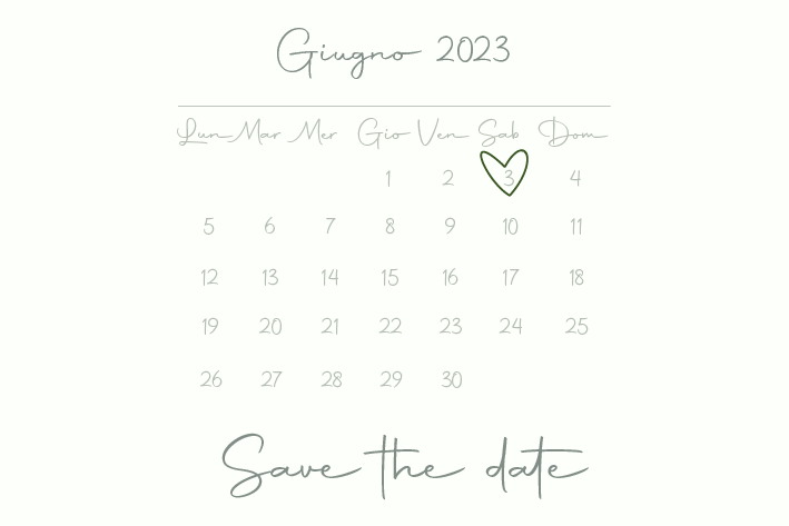 Save the date fronte