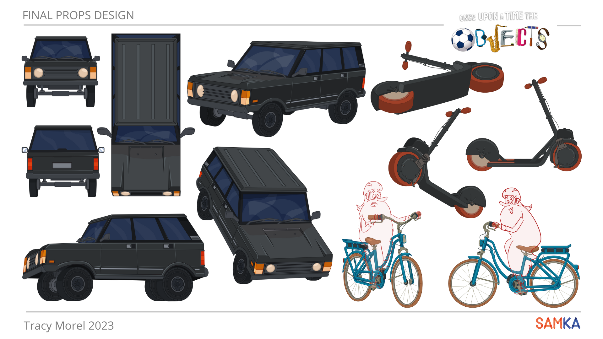 Véhicules réalisés lors de ma mission sur la série "Il était une fois les objets" chez Samka