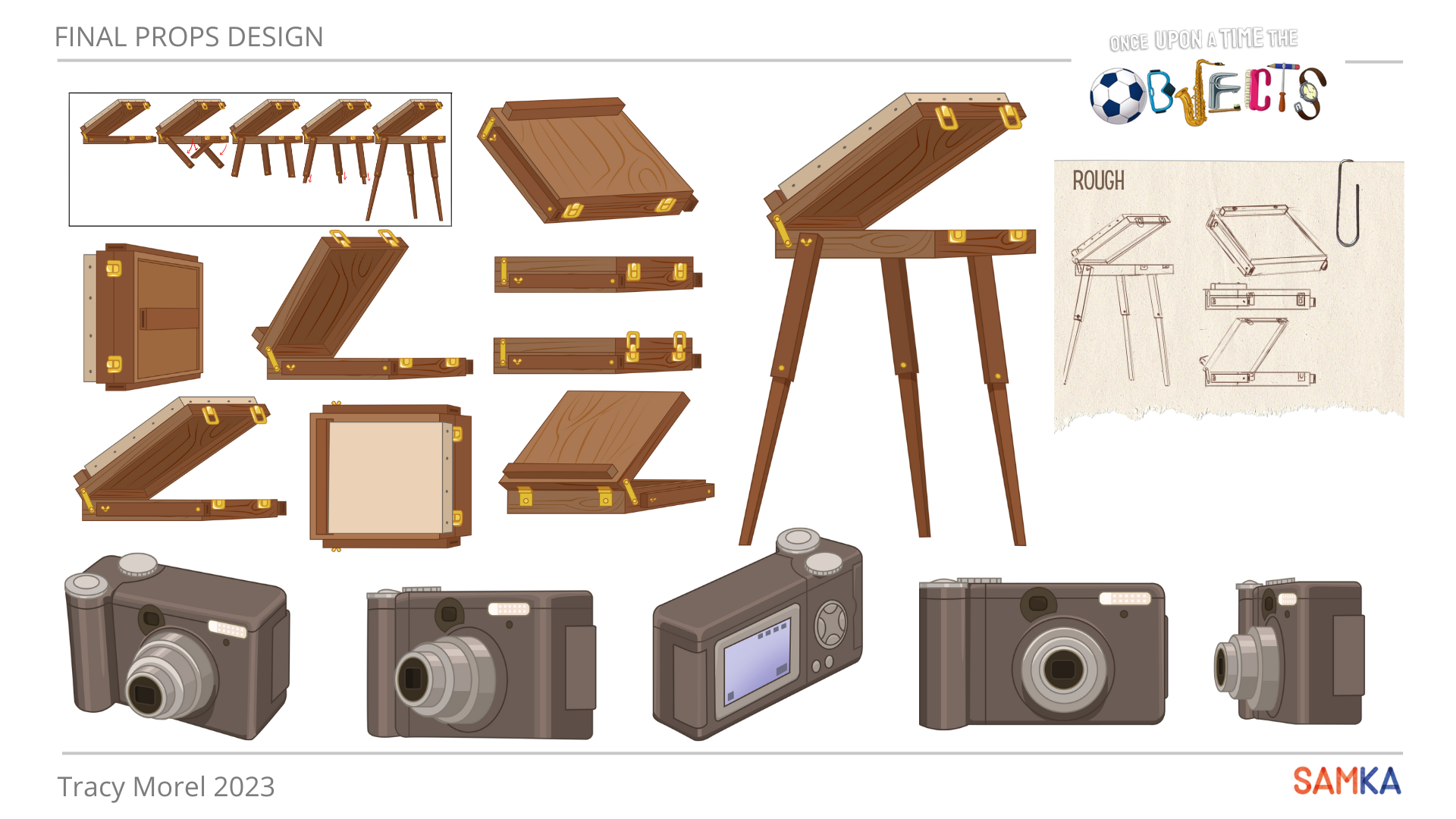 Props réalisés lors de ma mission sur la série "Il était une fois les objets" chez Samka