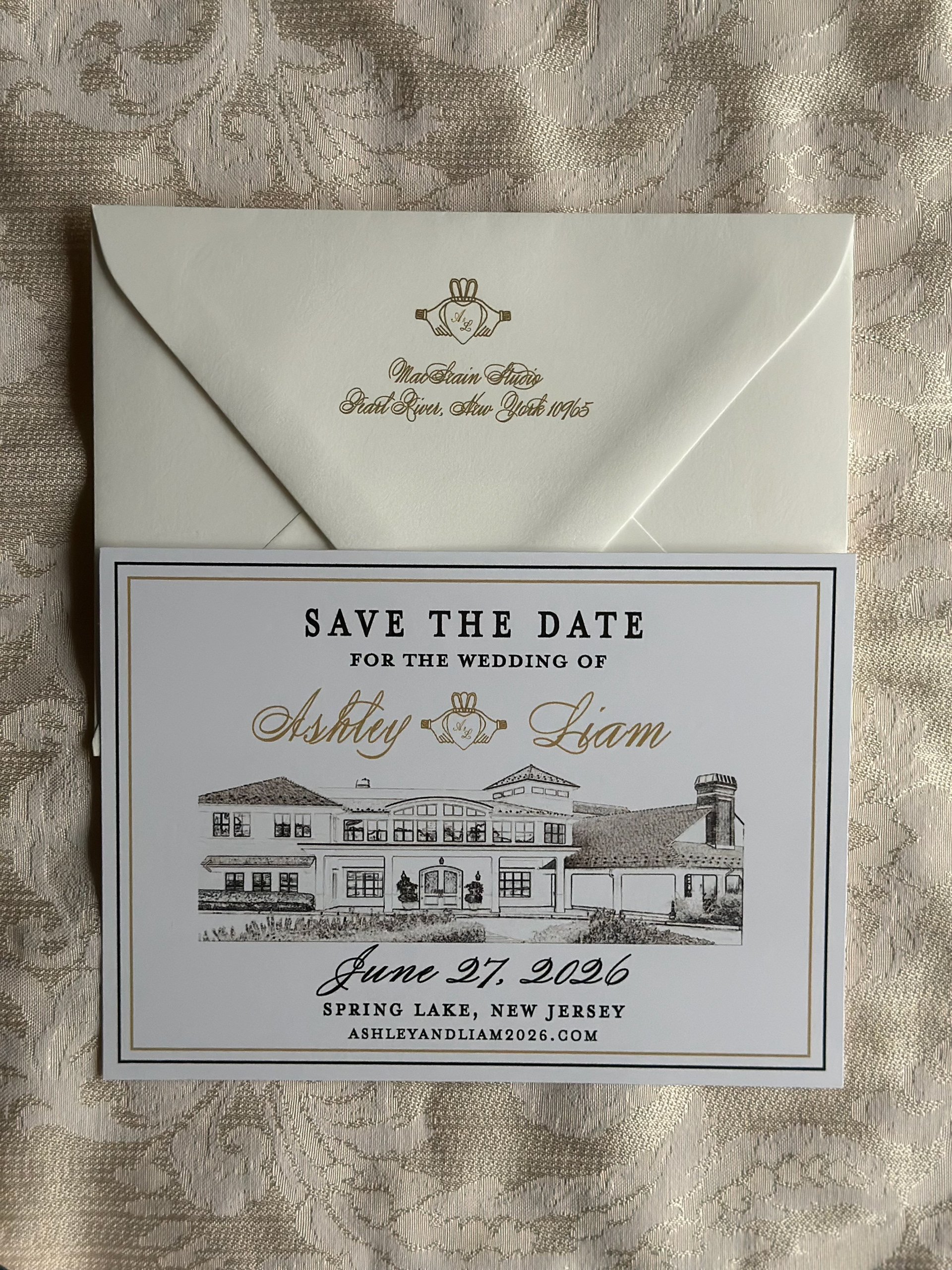 Claddagh Save the Date Rectangle