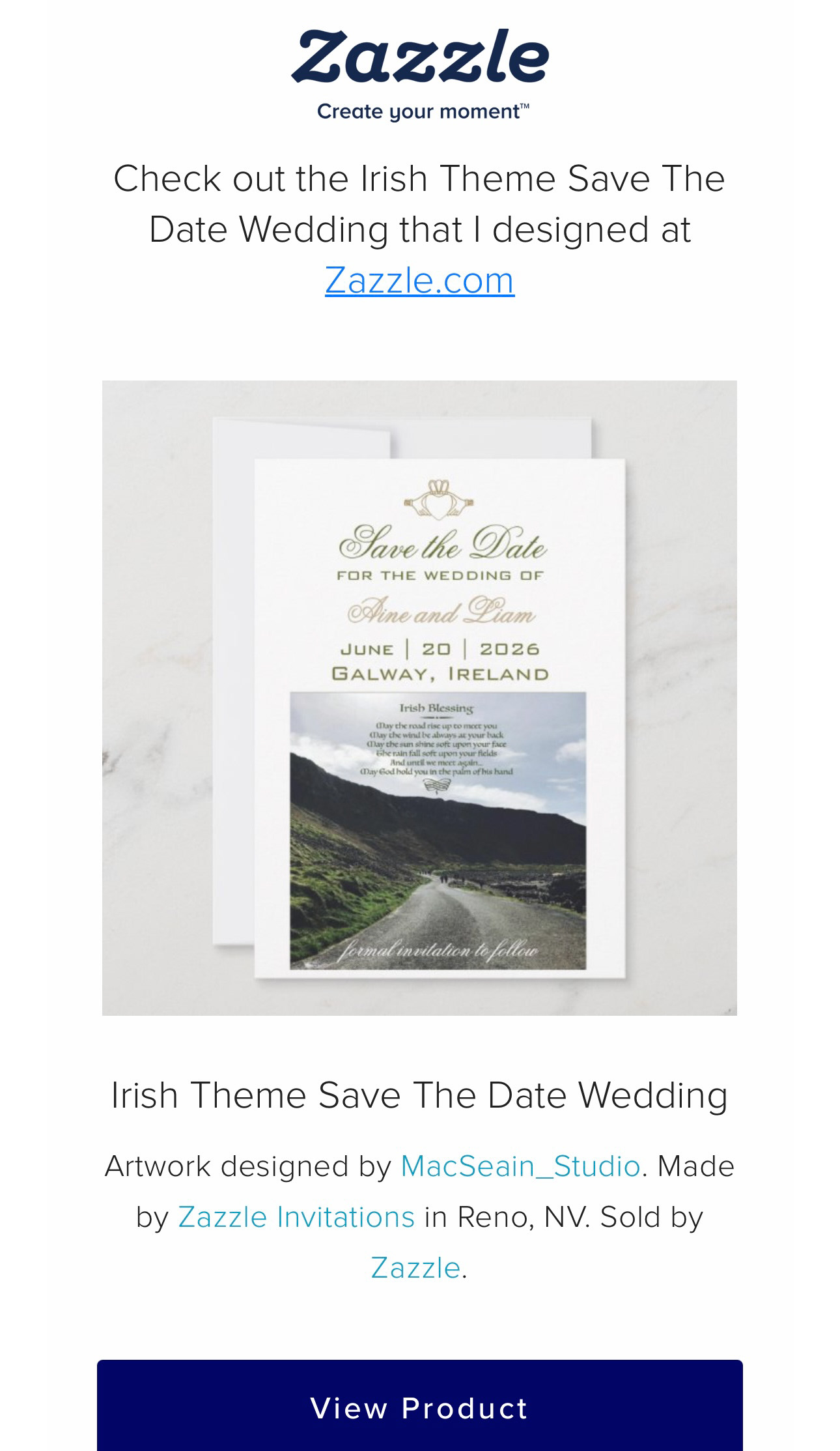 Claddagh Save the Date