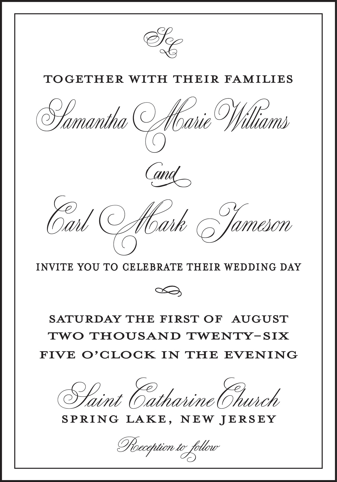 Black Tie Invitation
