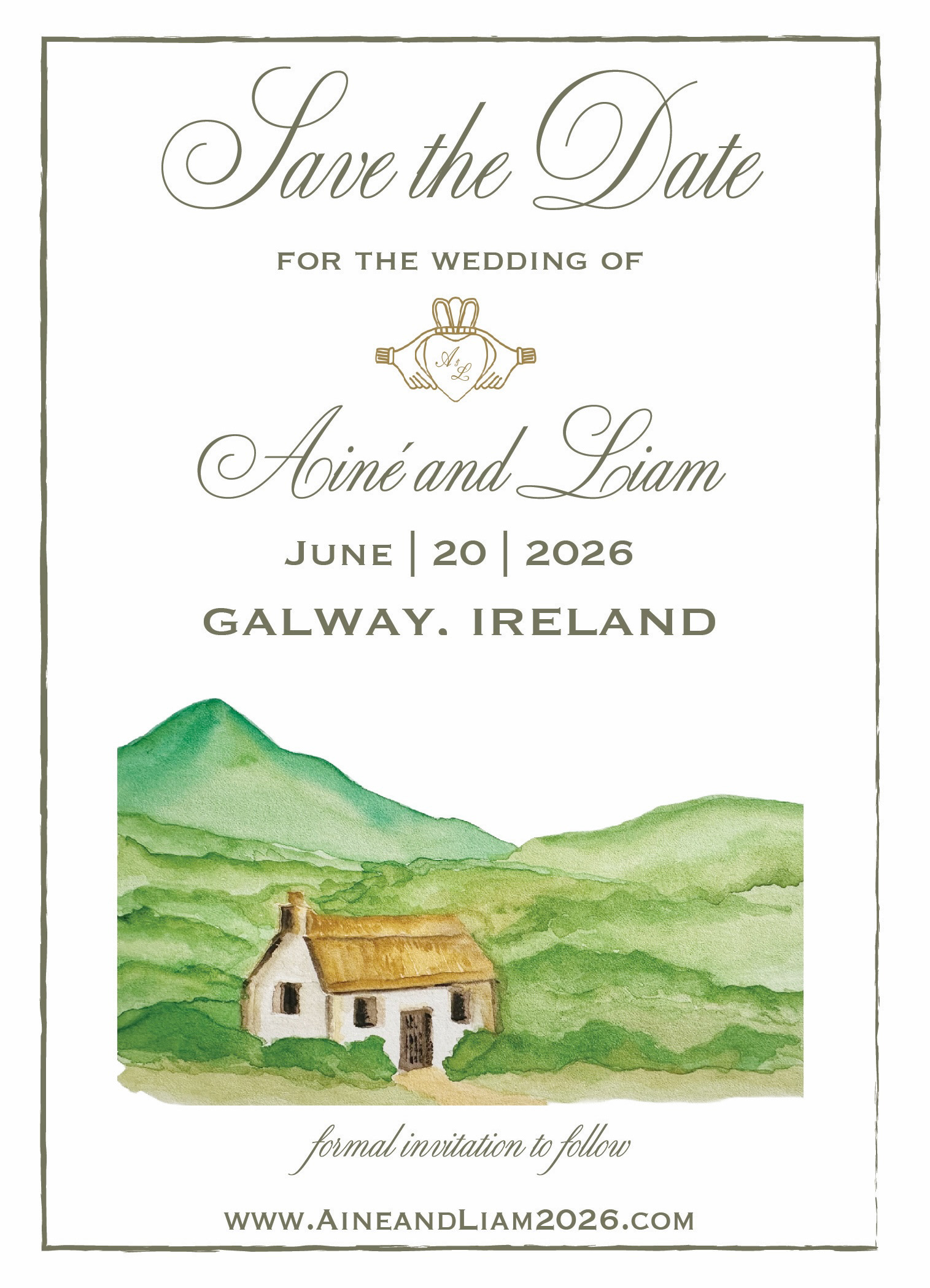 Save the Date Watercolor Artwork 