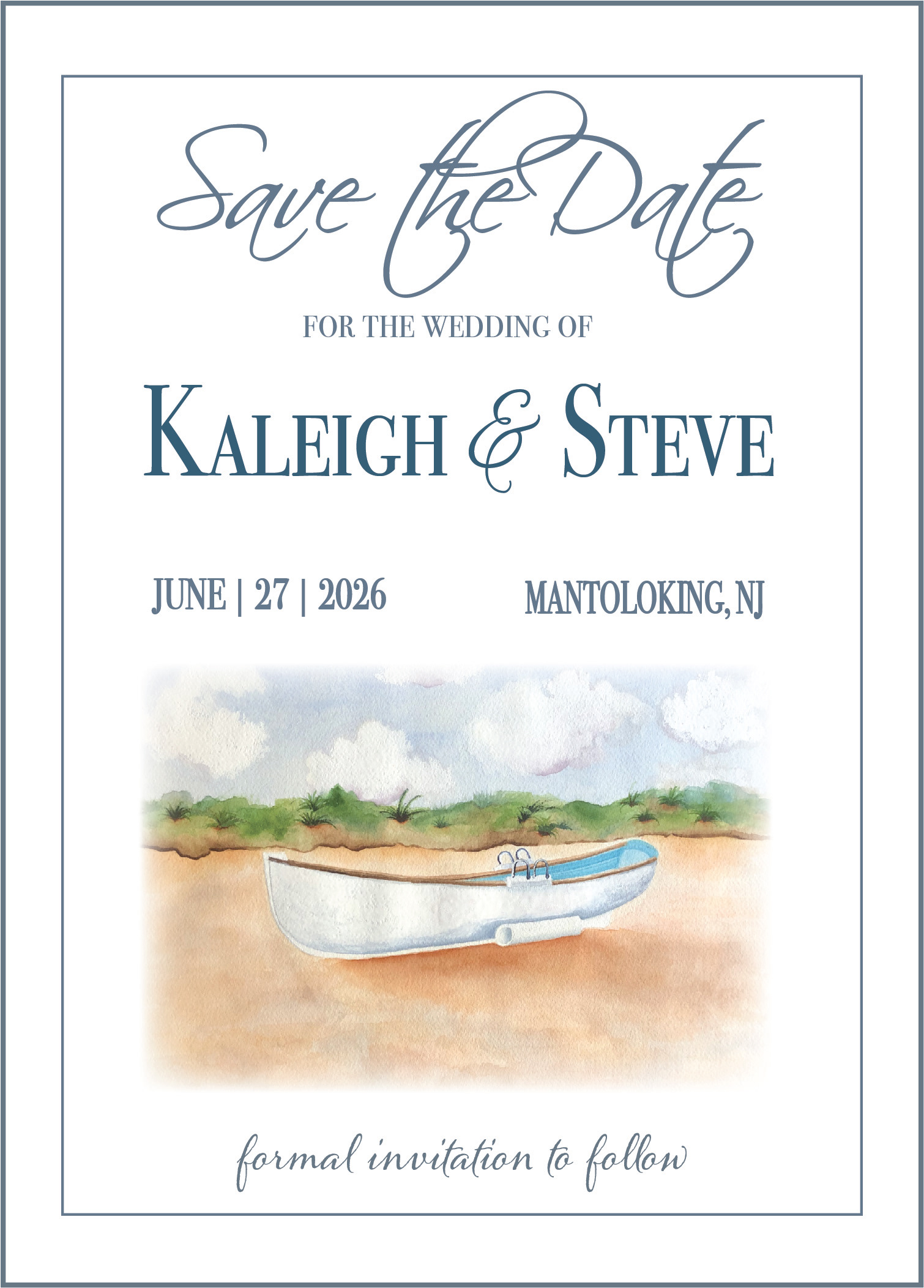 Coastal Beach Save the Date