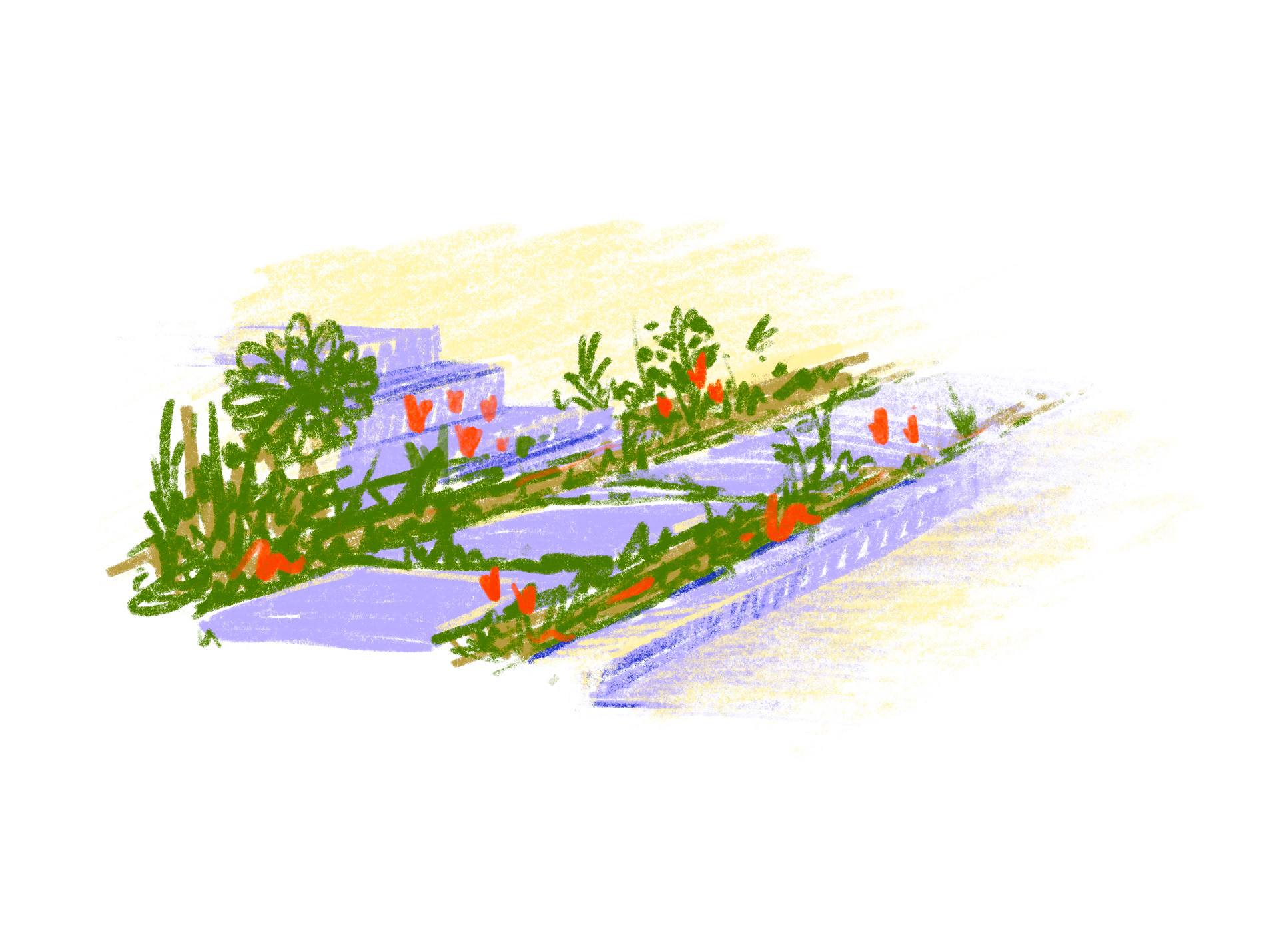 One frame from a hand-drawn animation. June 2021.