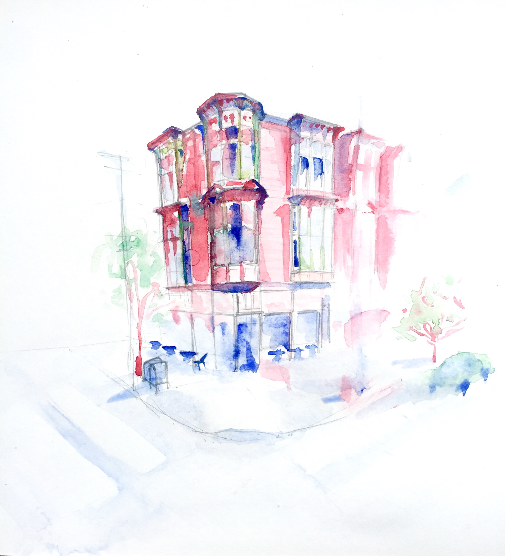 Matching Half, Watercolor, July 2020.