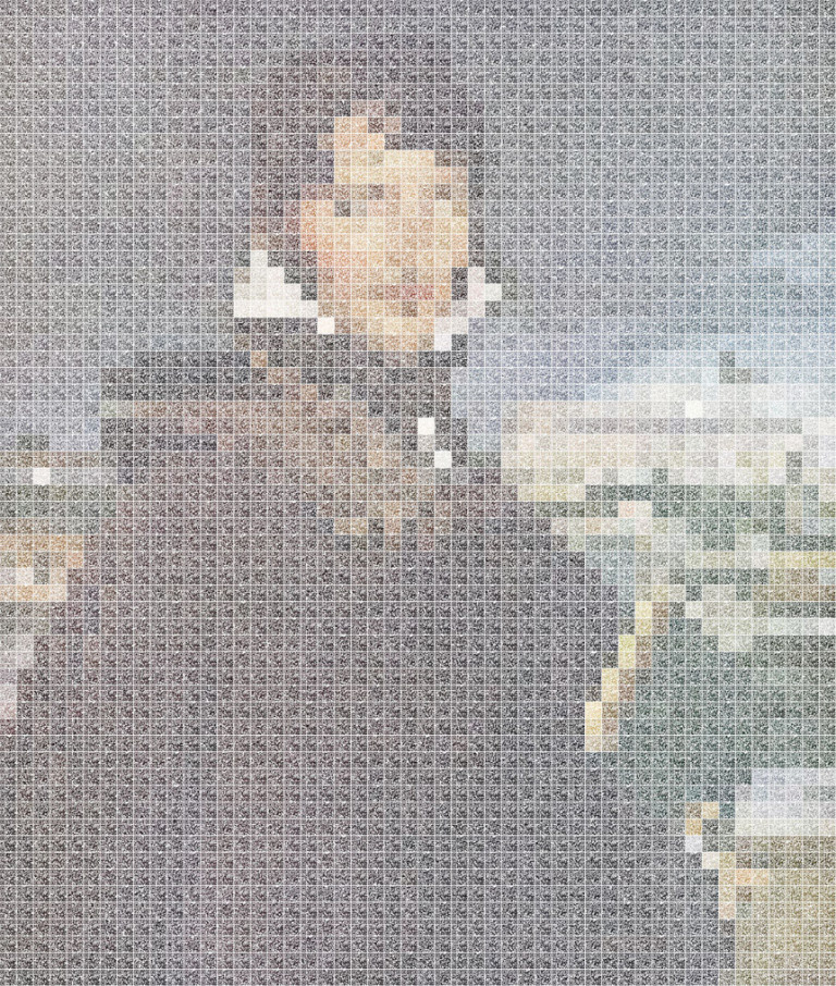 "Francois-Marius Granet", Missing Pieces Series, 84 x 67 inches