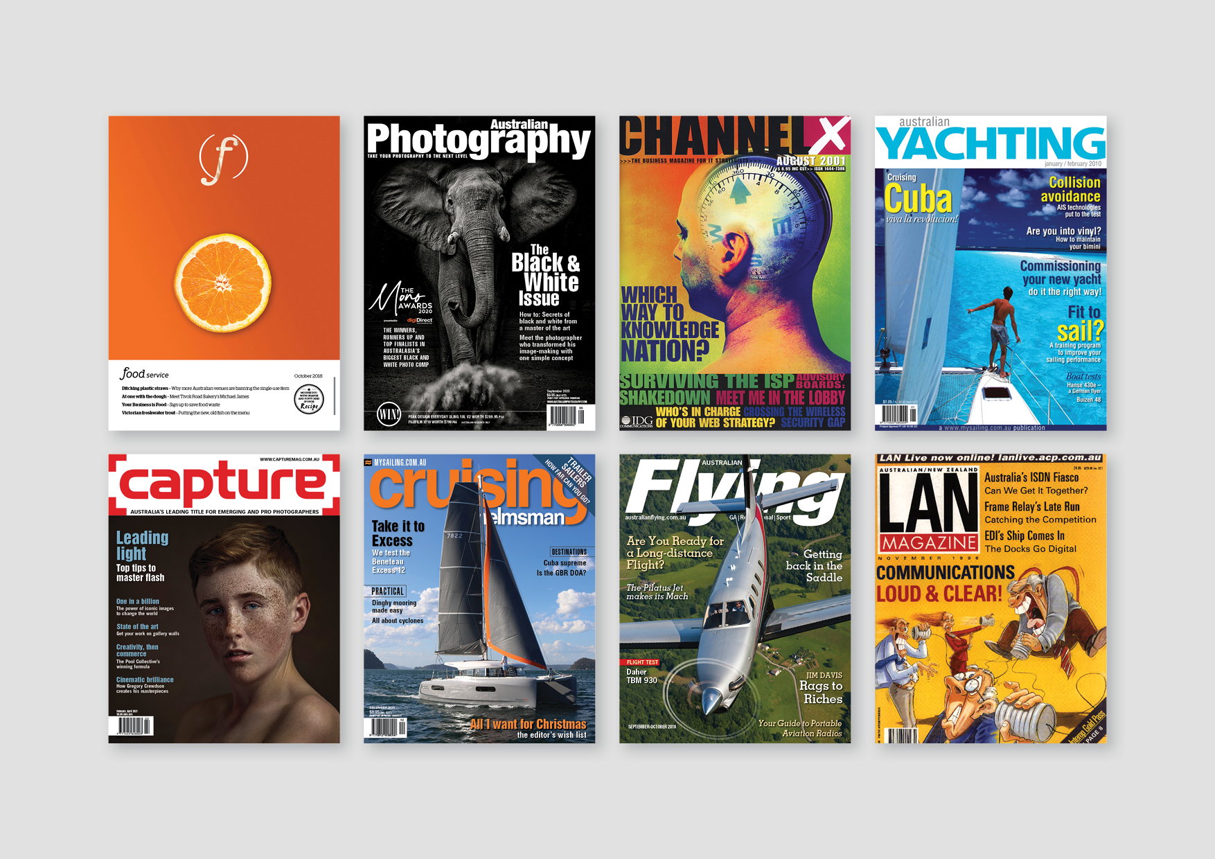 Magazine covers – Publishers: Yaffa Media, Bauer Media, IDG Communications