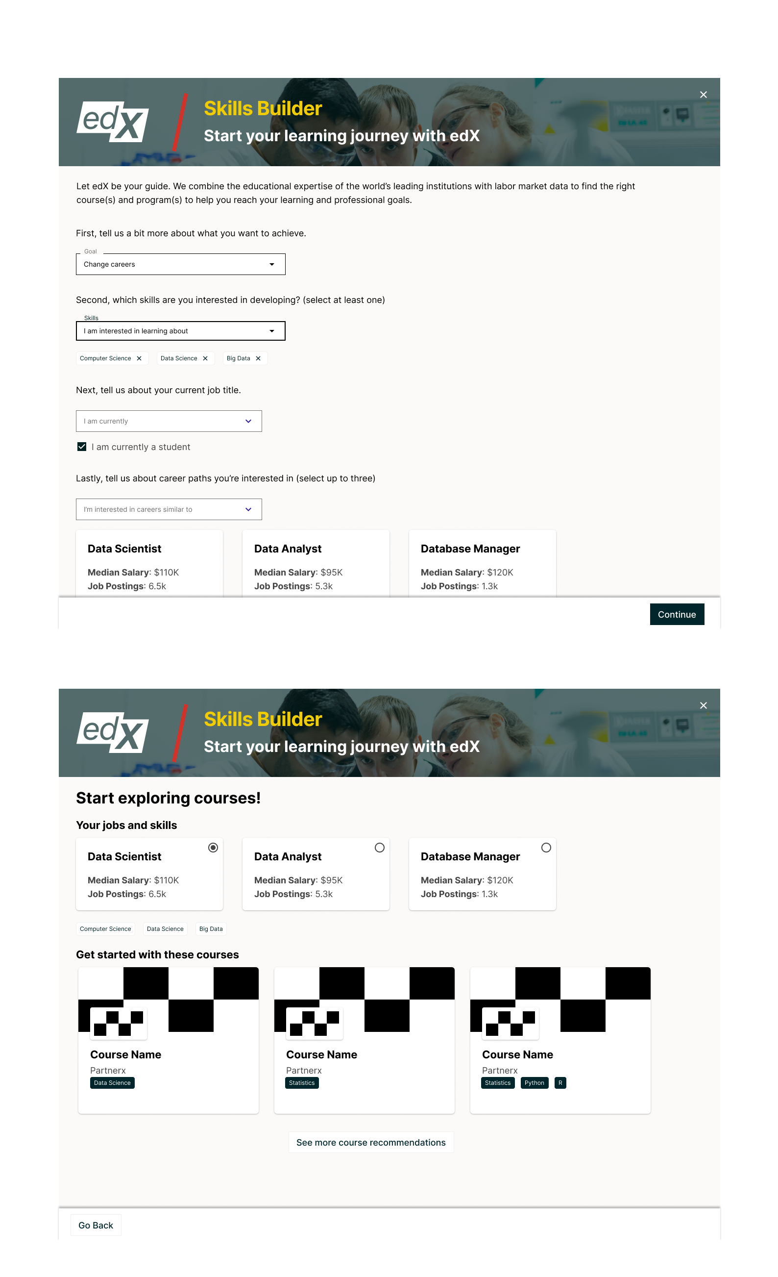 Image of updated website