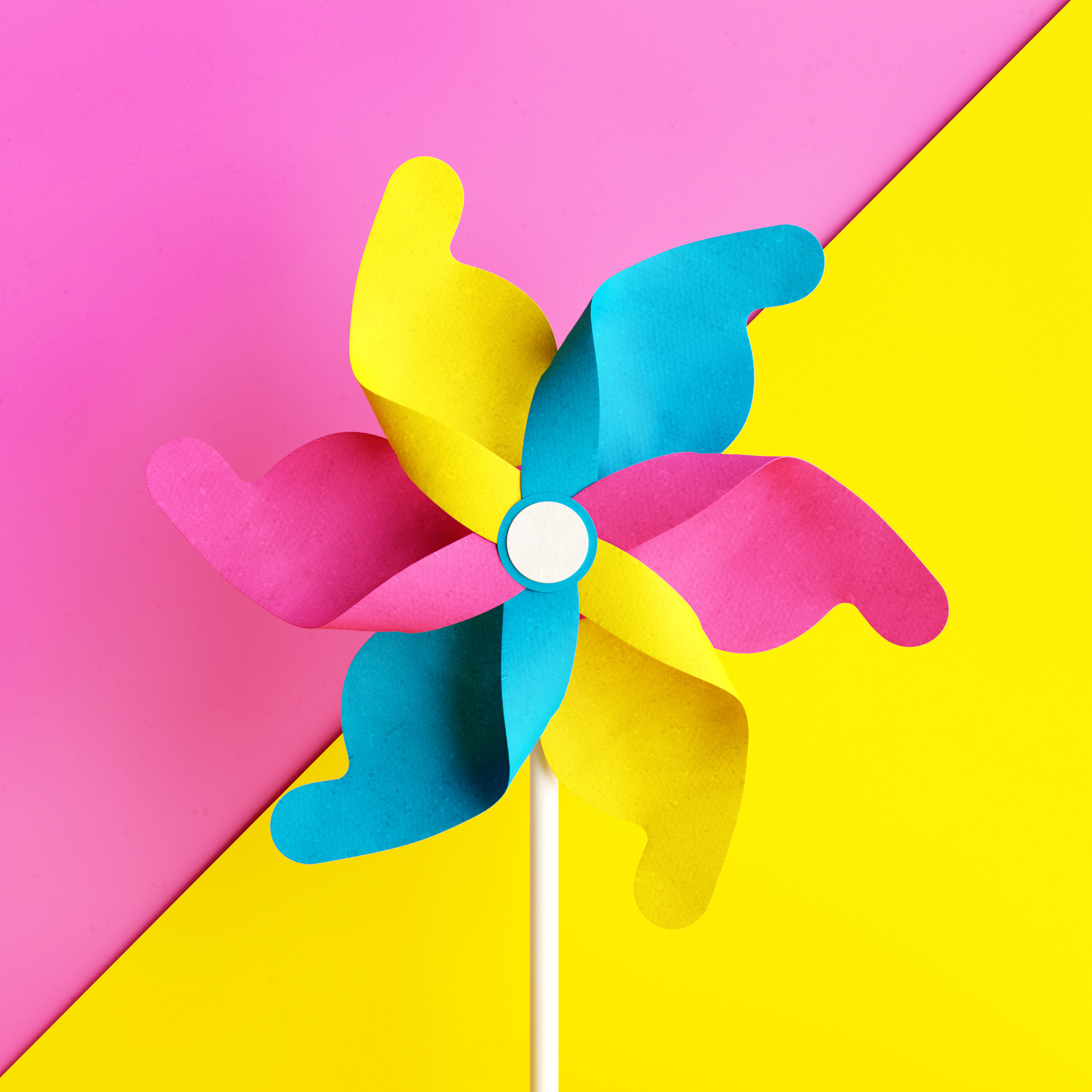 pinwheel summer yellow pink