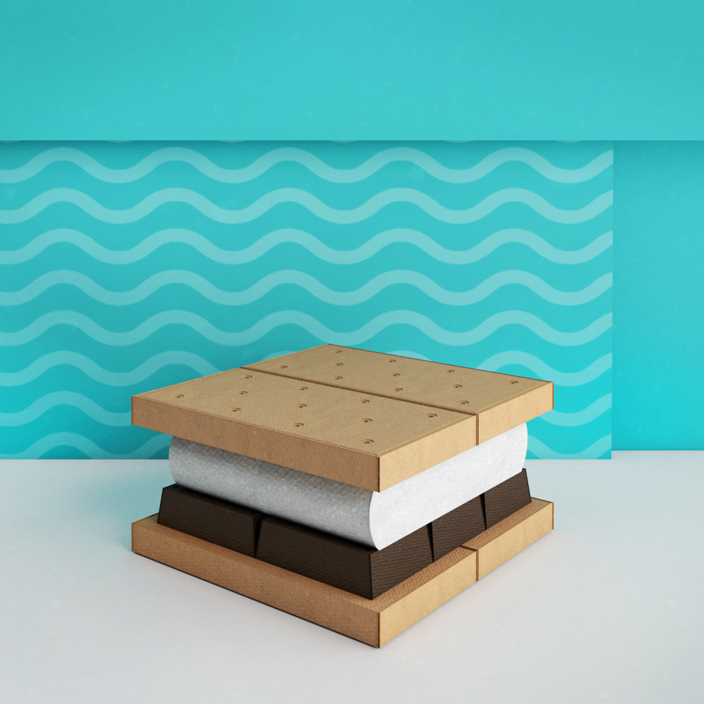 smores summer paper render