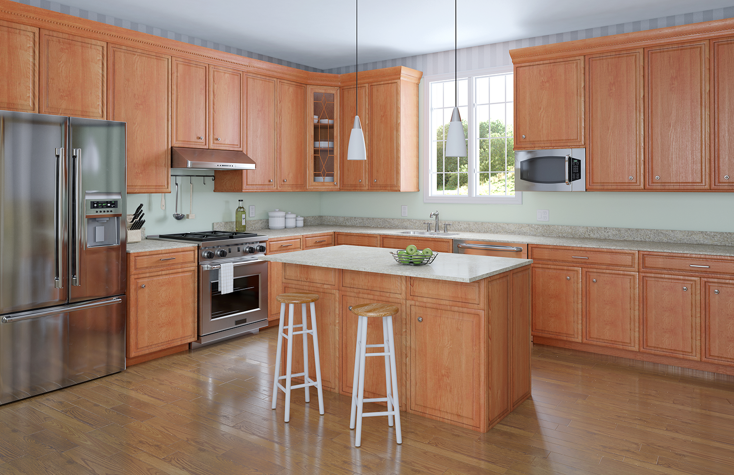 3d render kitchen vray maya