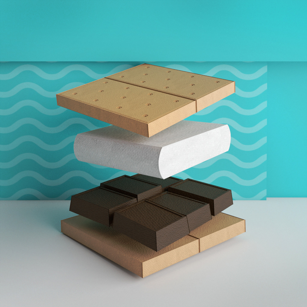 smores open summer paper render