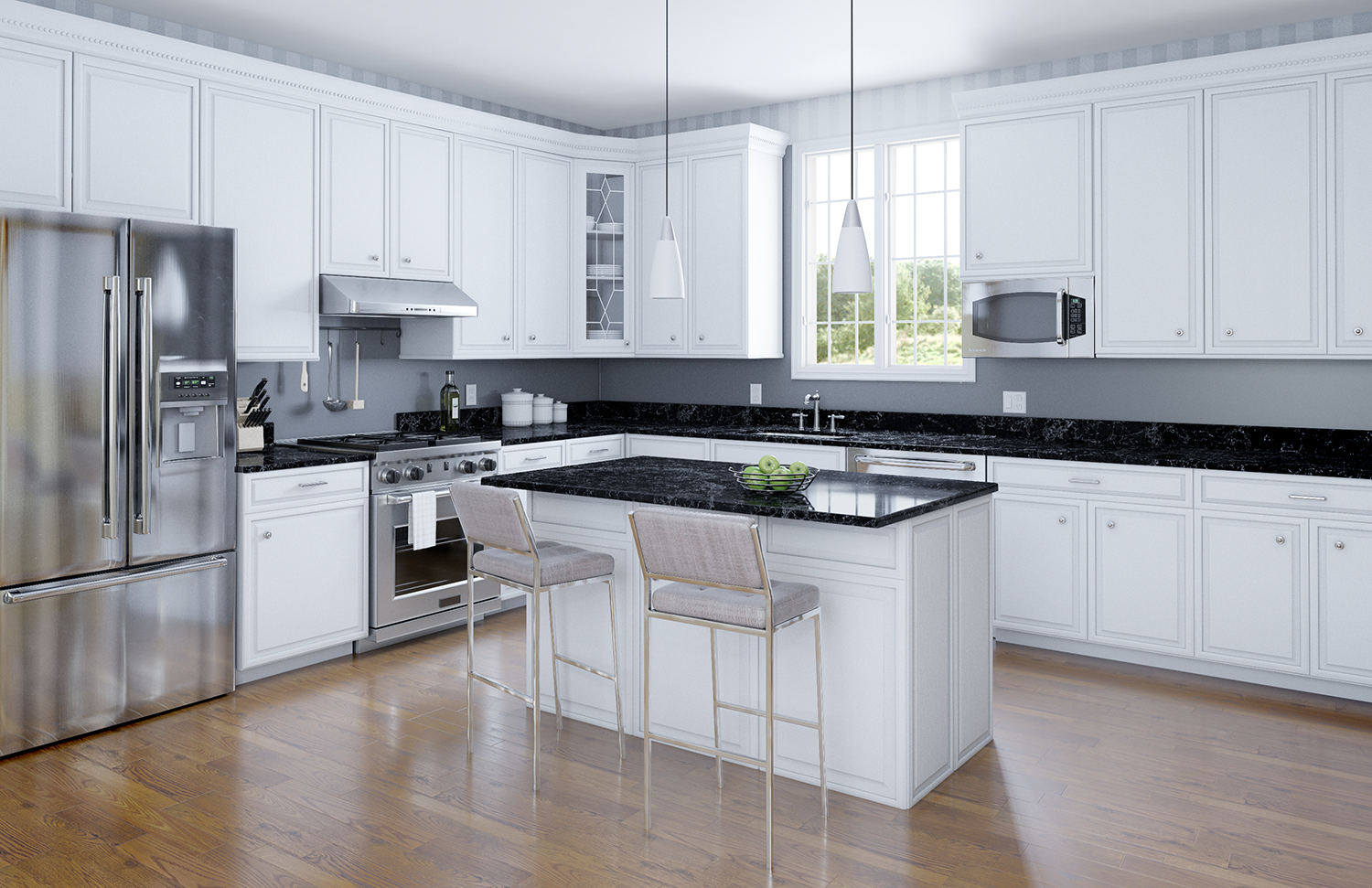 3d render kitchen vray maya