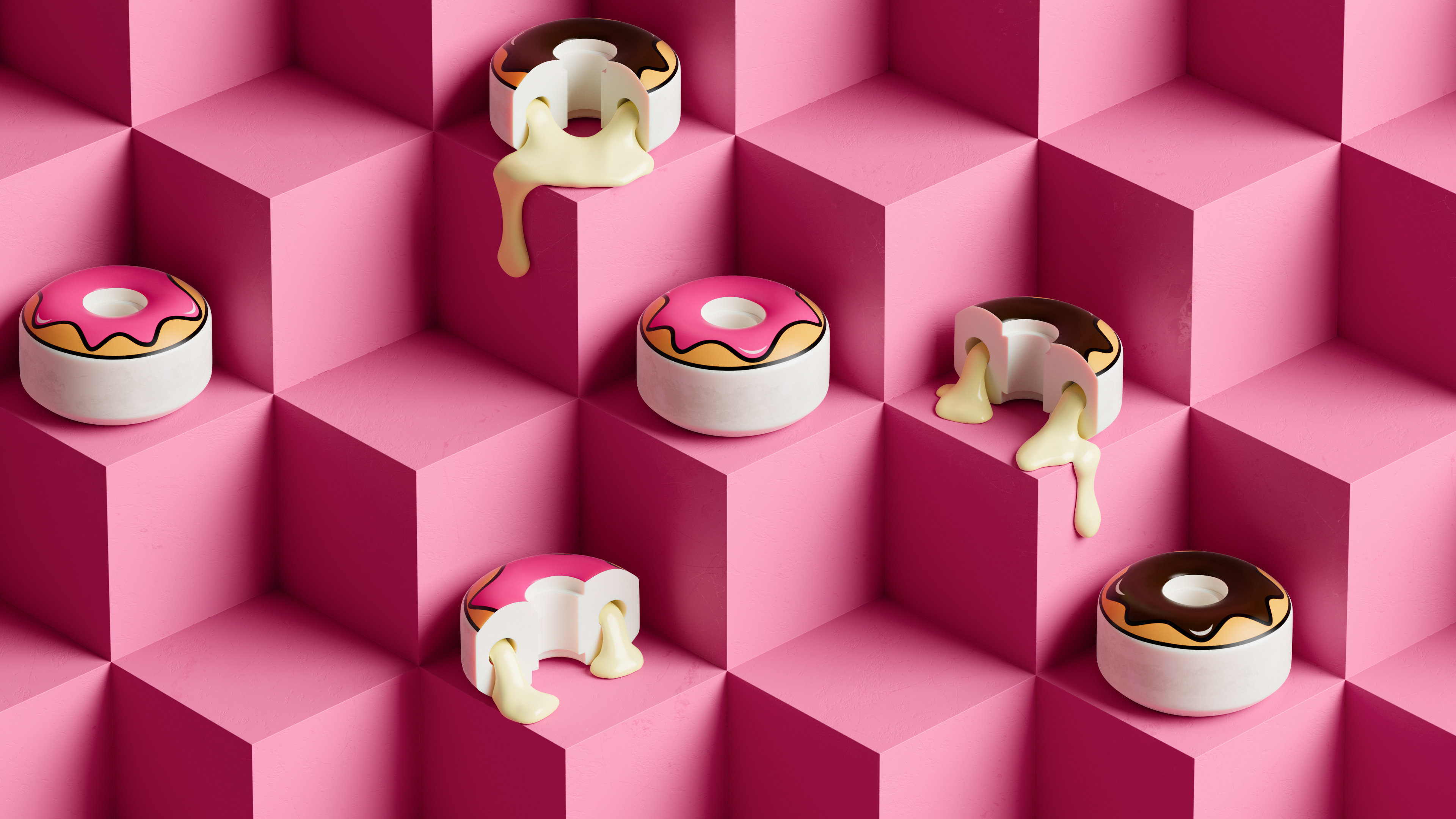 maya skateboard render wheels donut cream 3d