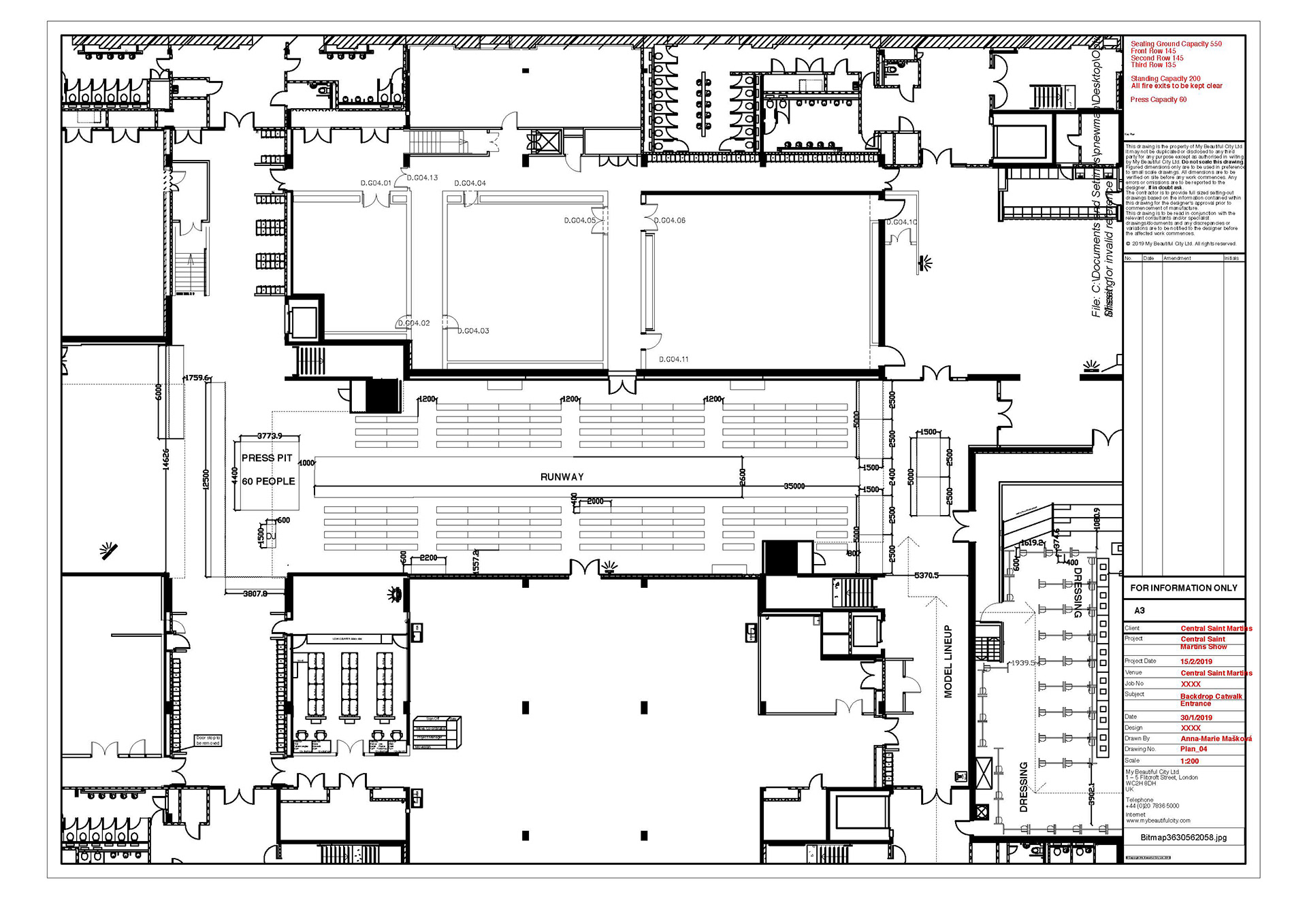 Technical Plan of the Venue and Space Planning